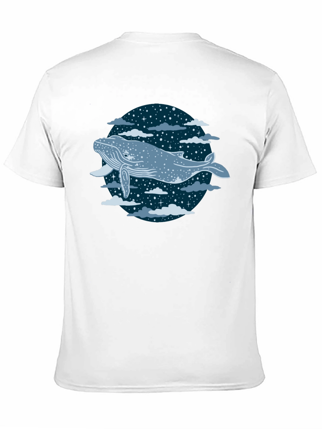 Whale in the Night Sky Graphic Tee - Black
