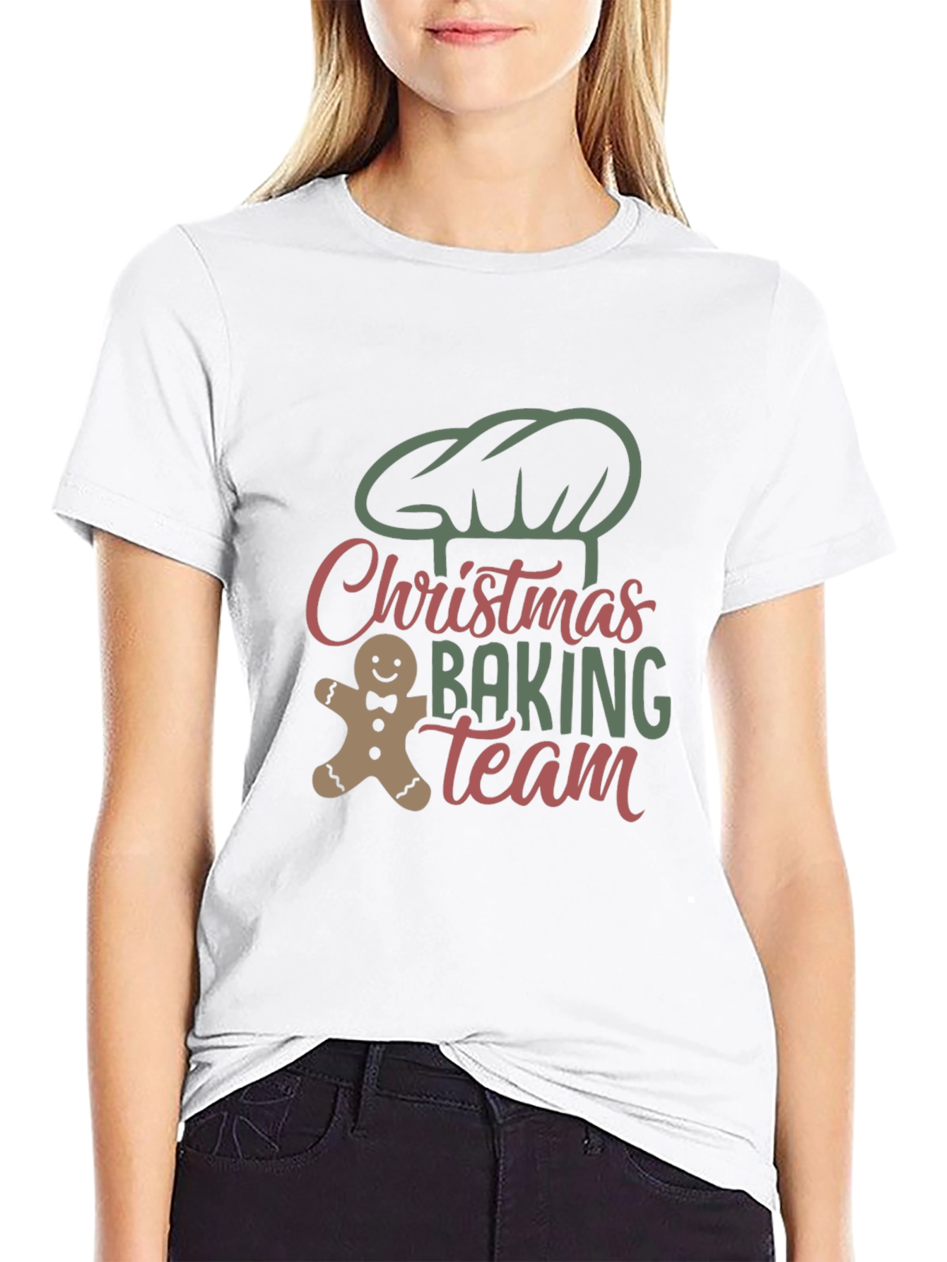 Christmas Baking Team Black T-Shirt