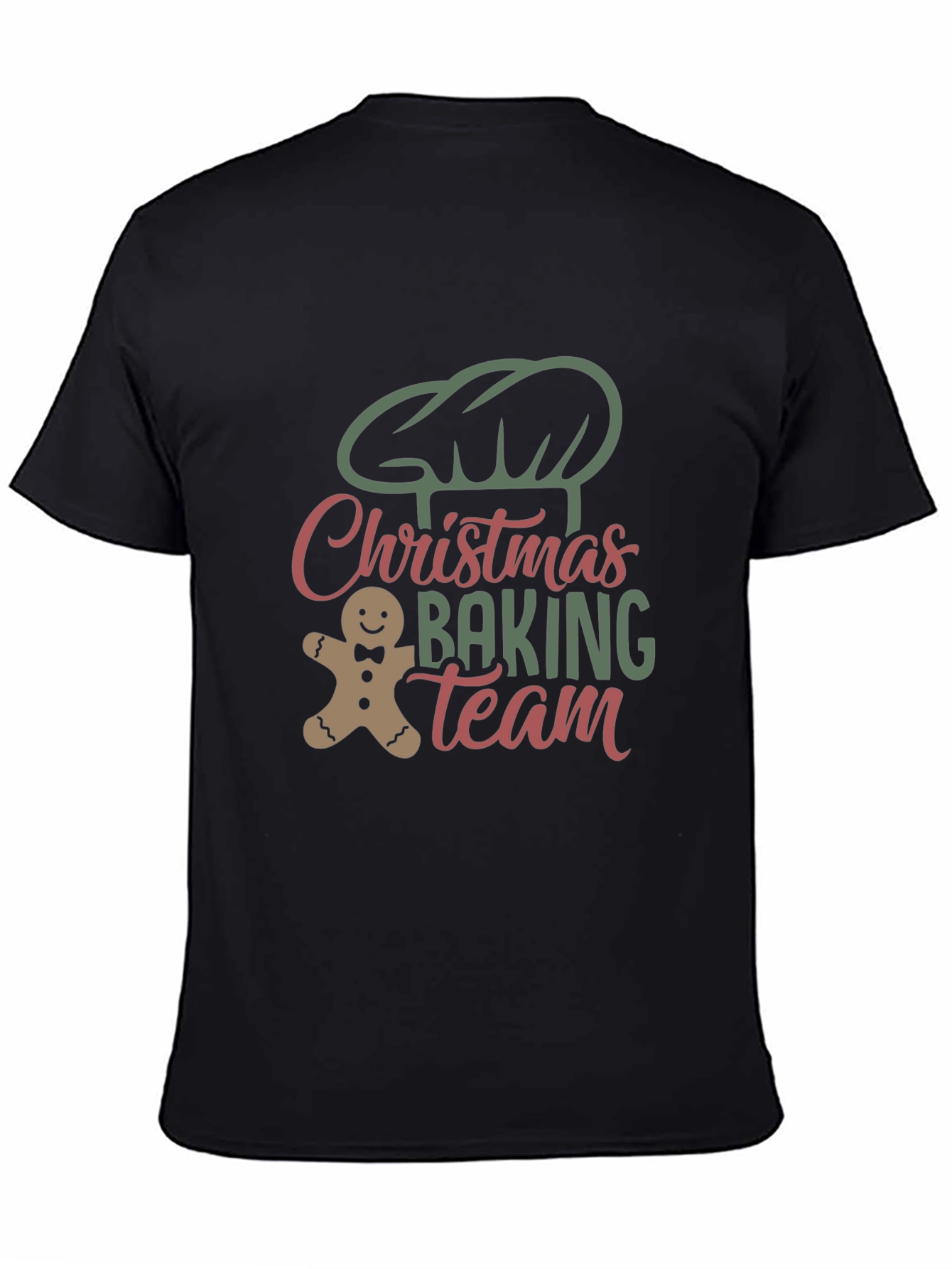 Christmas Baking Team Black T-Shirt