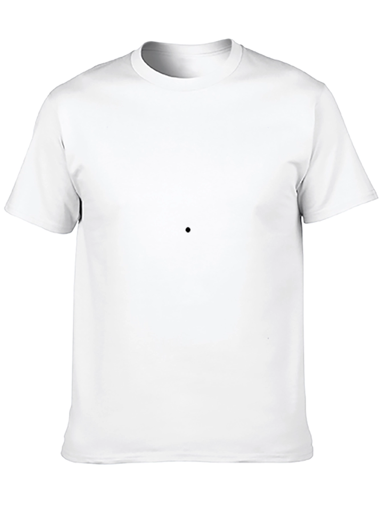 Mens Solid Black Crew Neck T-Shirt
