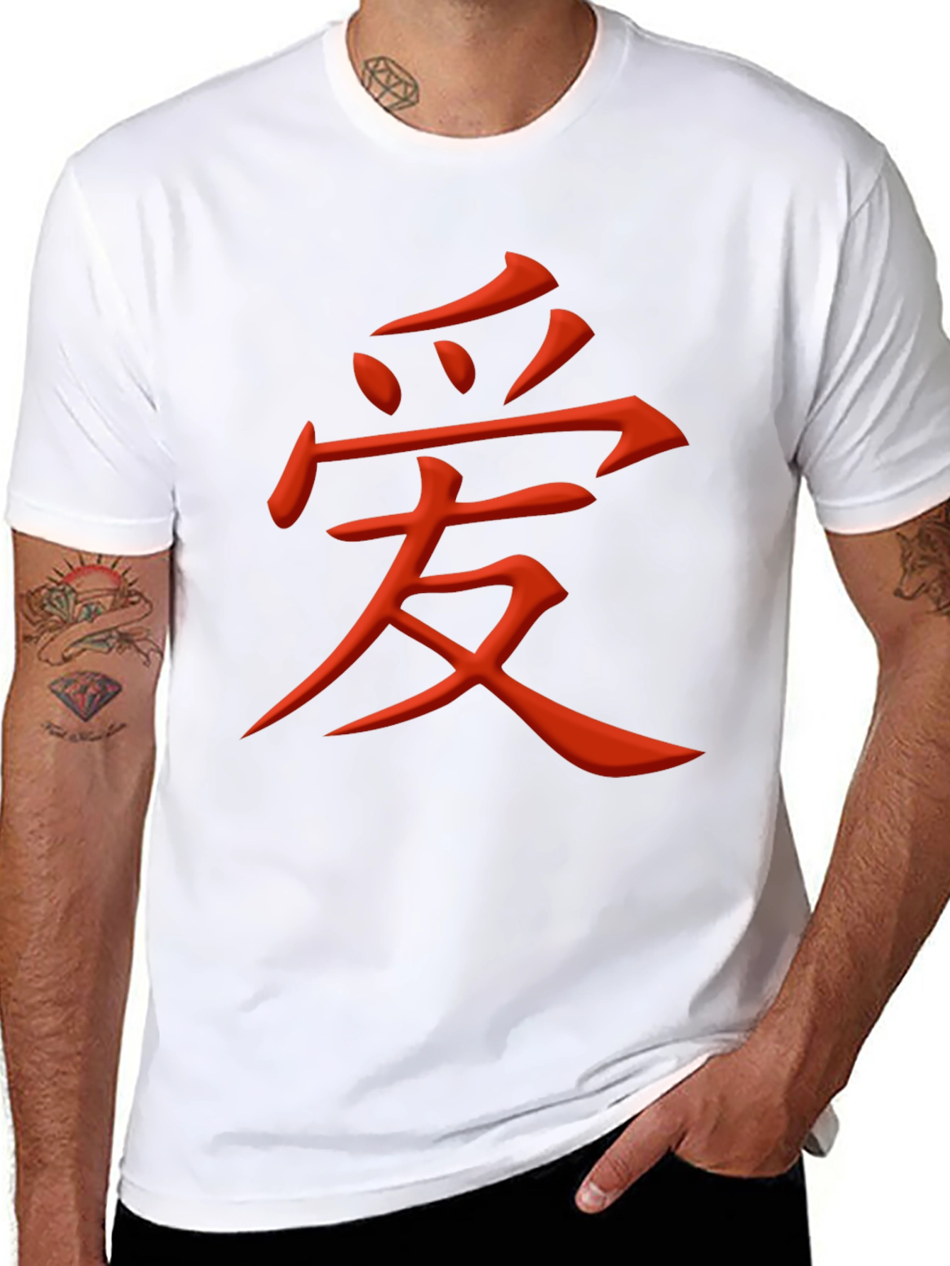 Love Kanji Graphic Tee - Black