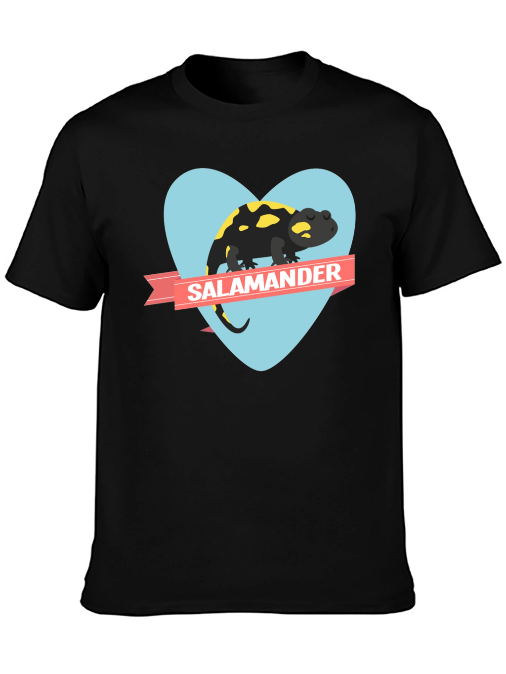 Salamander Heart Graphic Black T-Shirt
