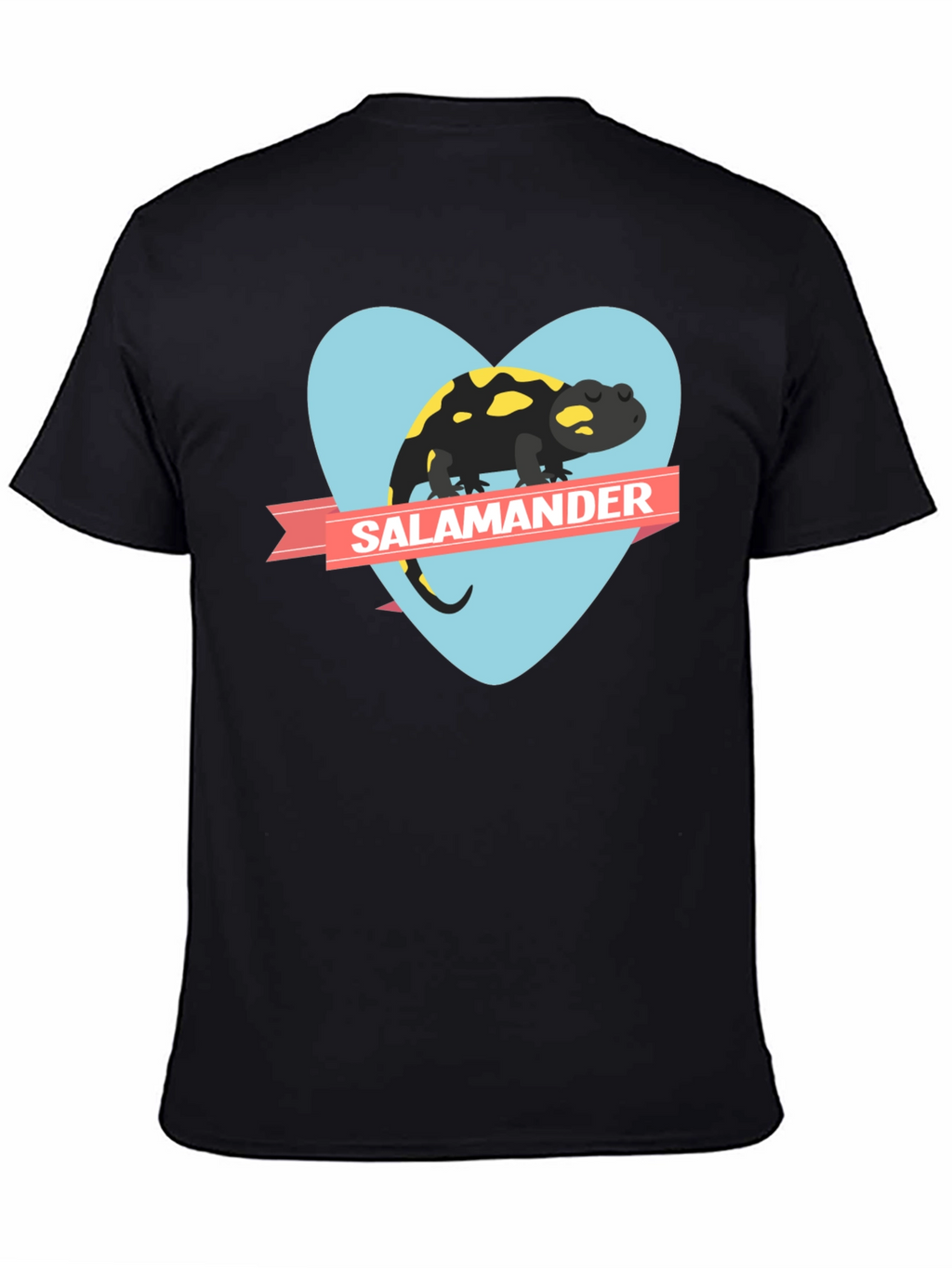 Salamander Heart Graphic Black T-Shirt