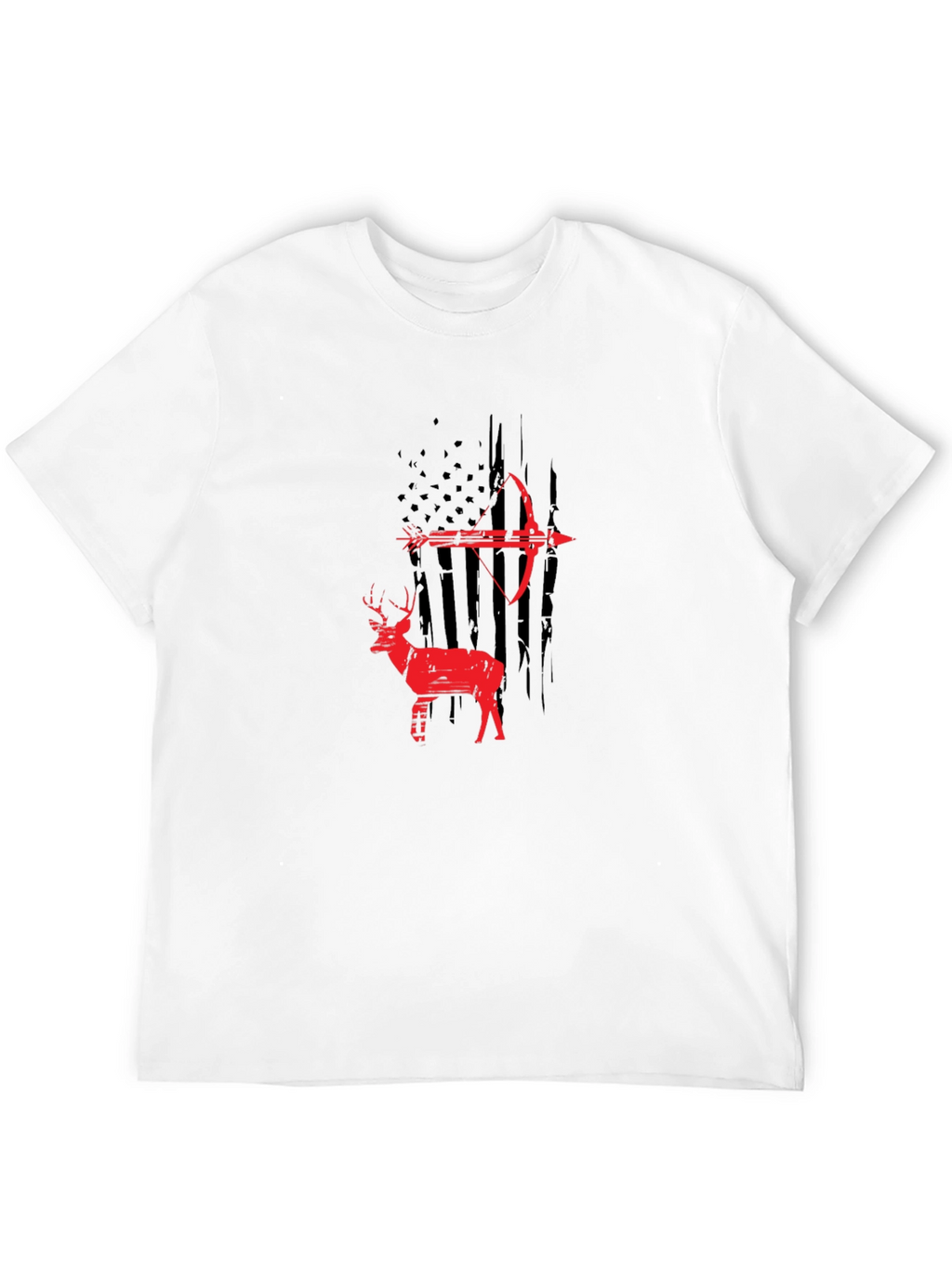 Archery Deer Graphic Tee - Black