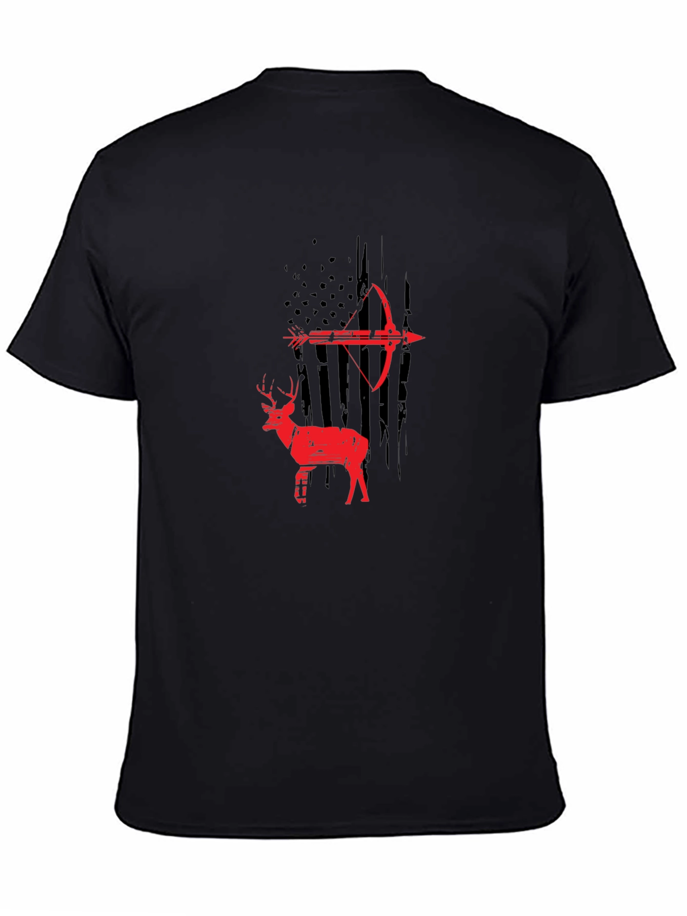 Archery Deer Graphic Tee - Black