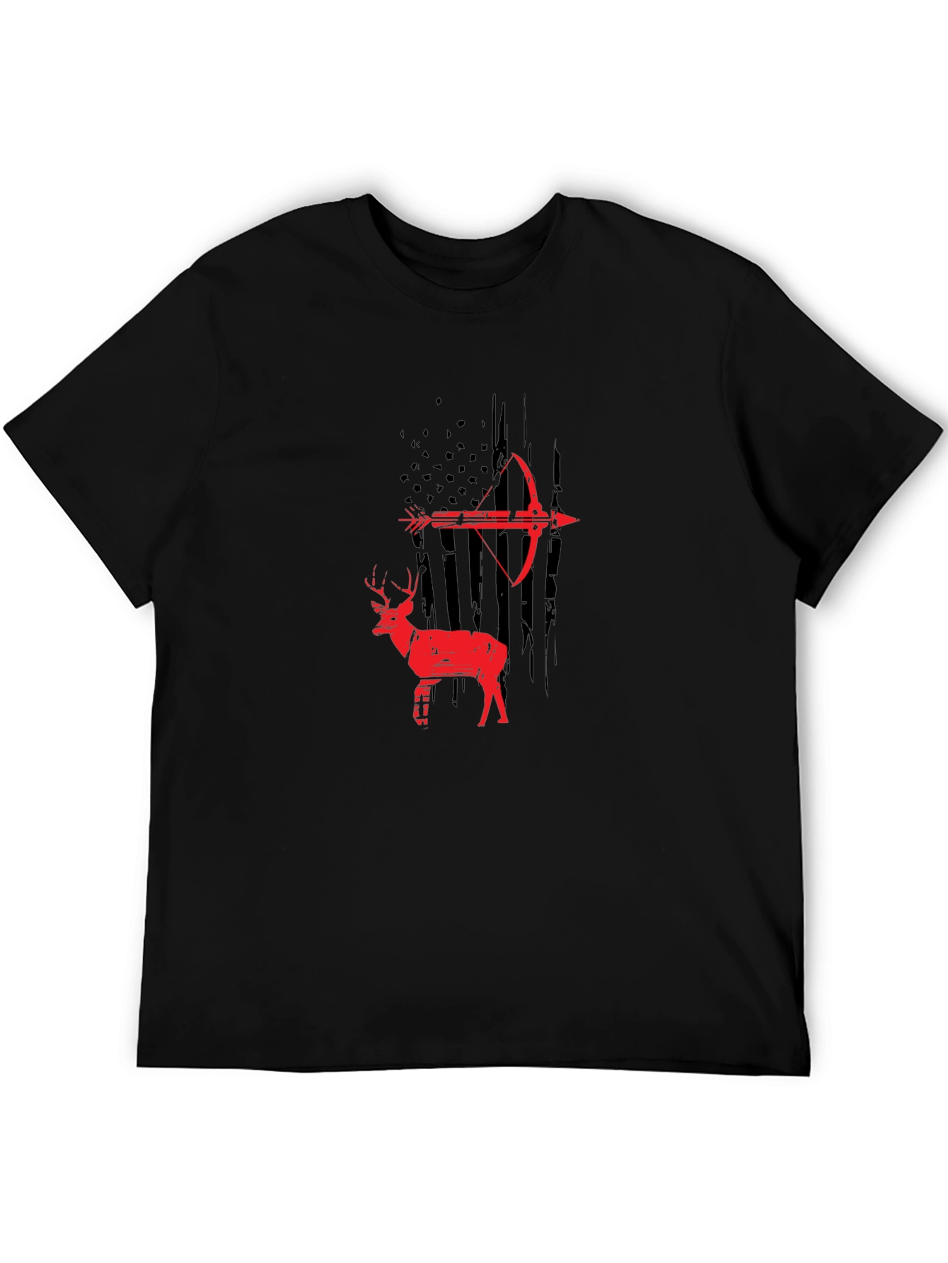 Archery Deer Graphic Tee - Black