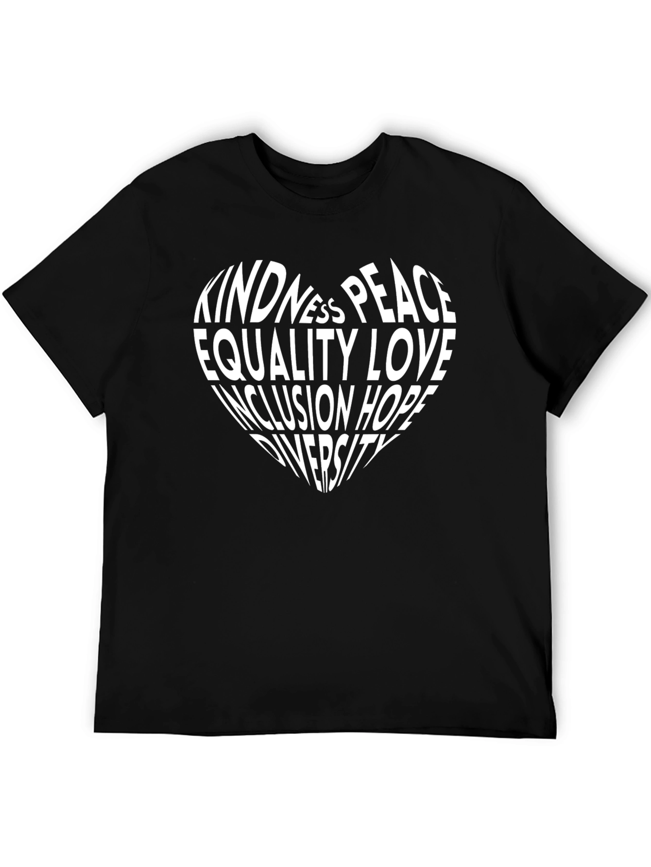 Kindness Peace Equality Heart Graphic Tee