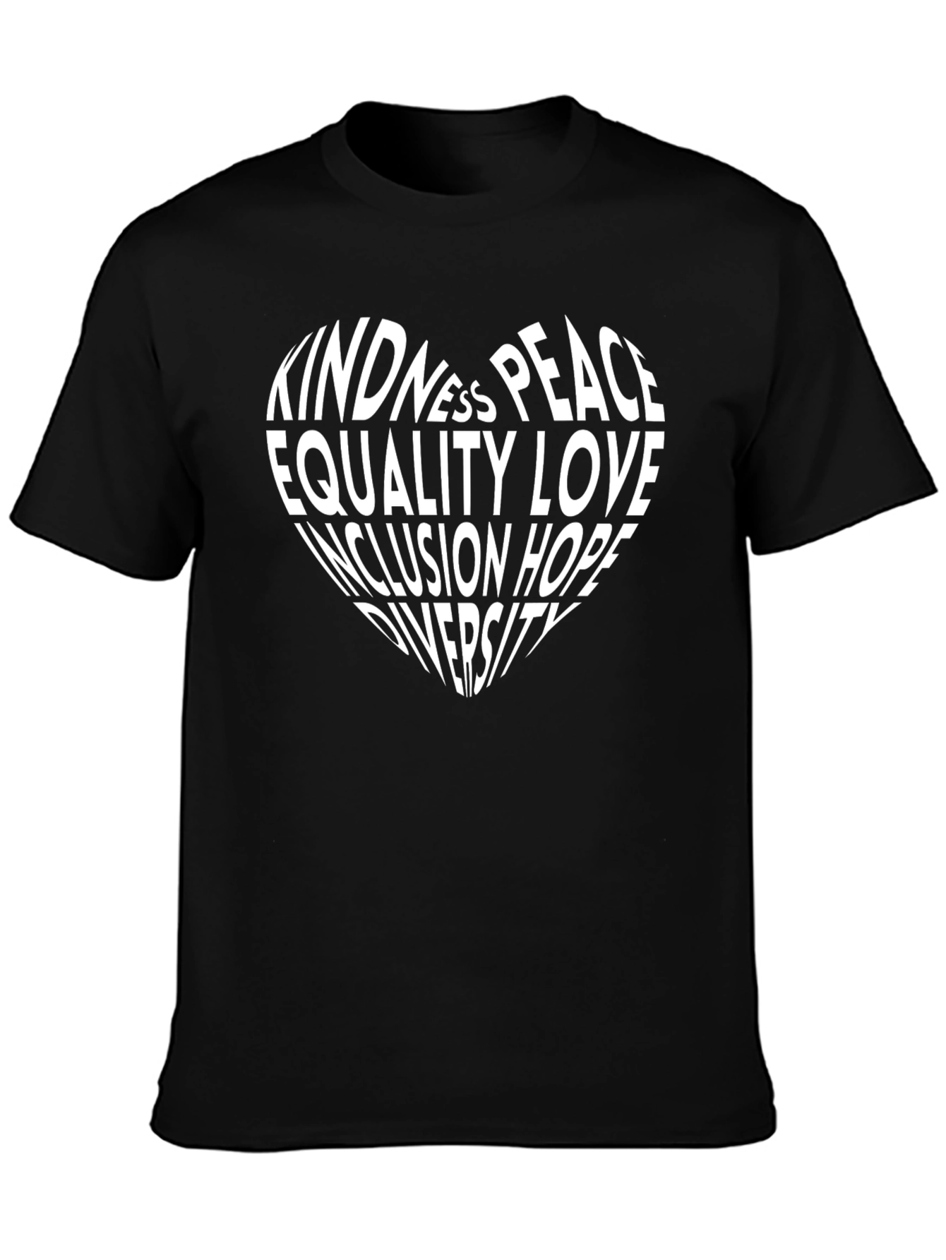 Kindness Peace Equality Heart Graphic Tee