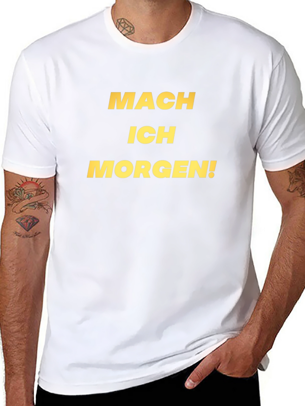 Mach Ich Morgen T-Shirt - Black Casual Tee