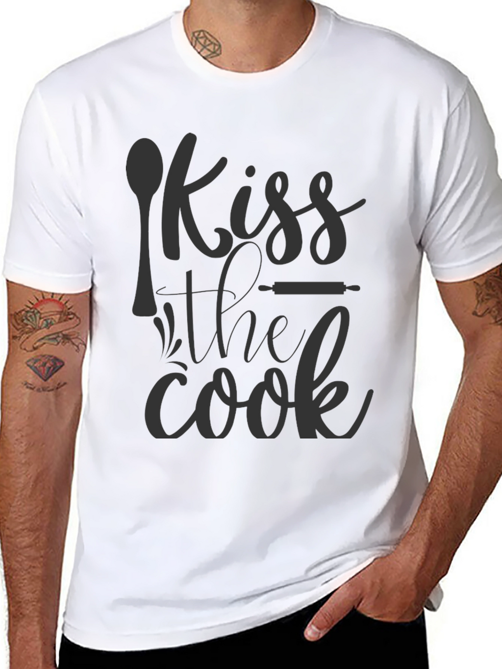 Kiss the Cook Graphic Tee - Food Lovers Shirt