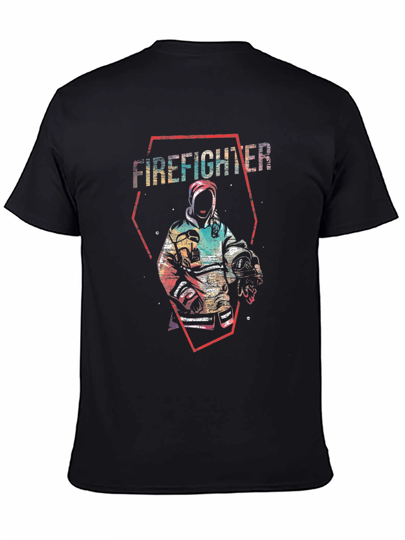 Firefighter Graphic T-Shirt - Black