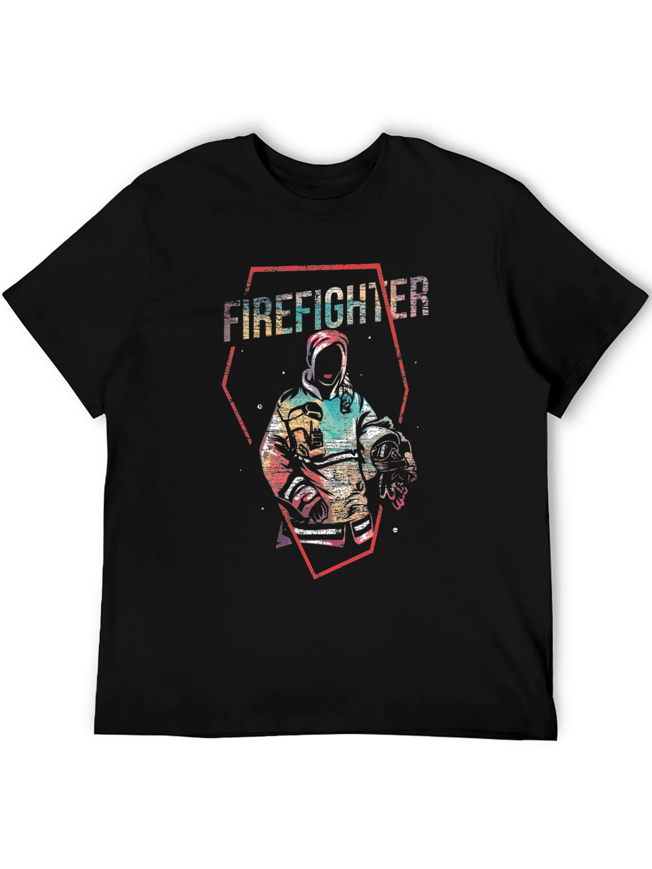 Firefighter Graphic T-Shirt - Black