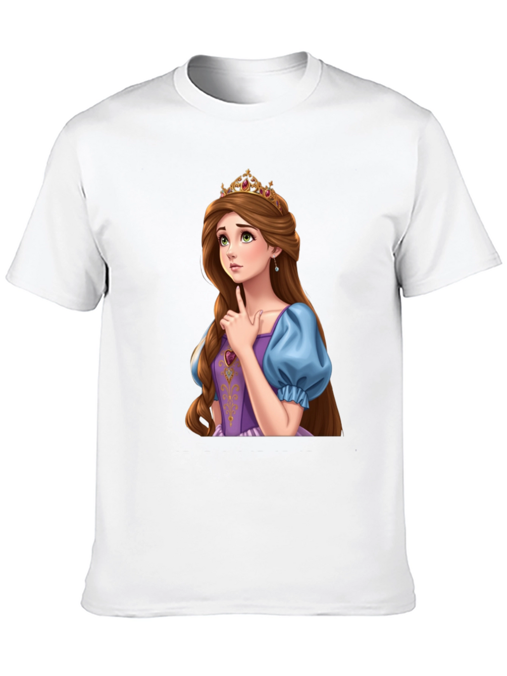 Princess Rapunzel Graphic Black T-Shirt