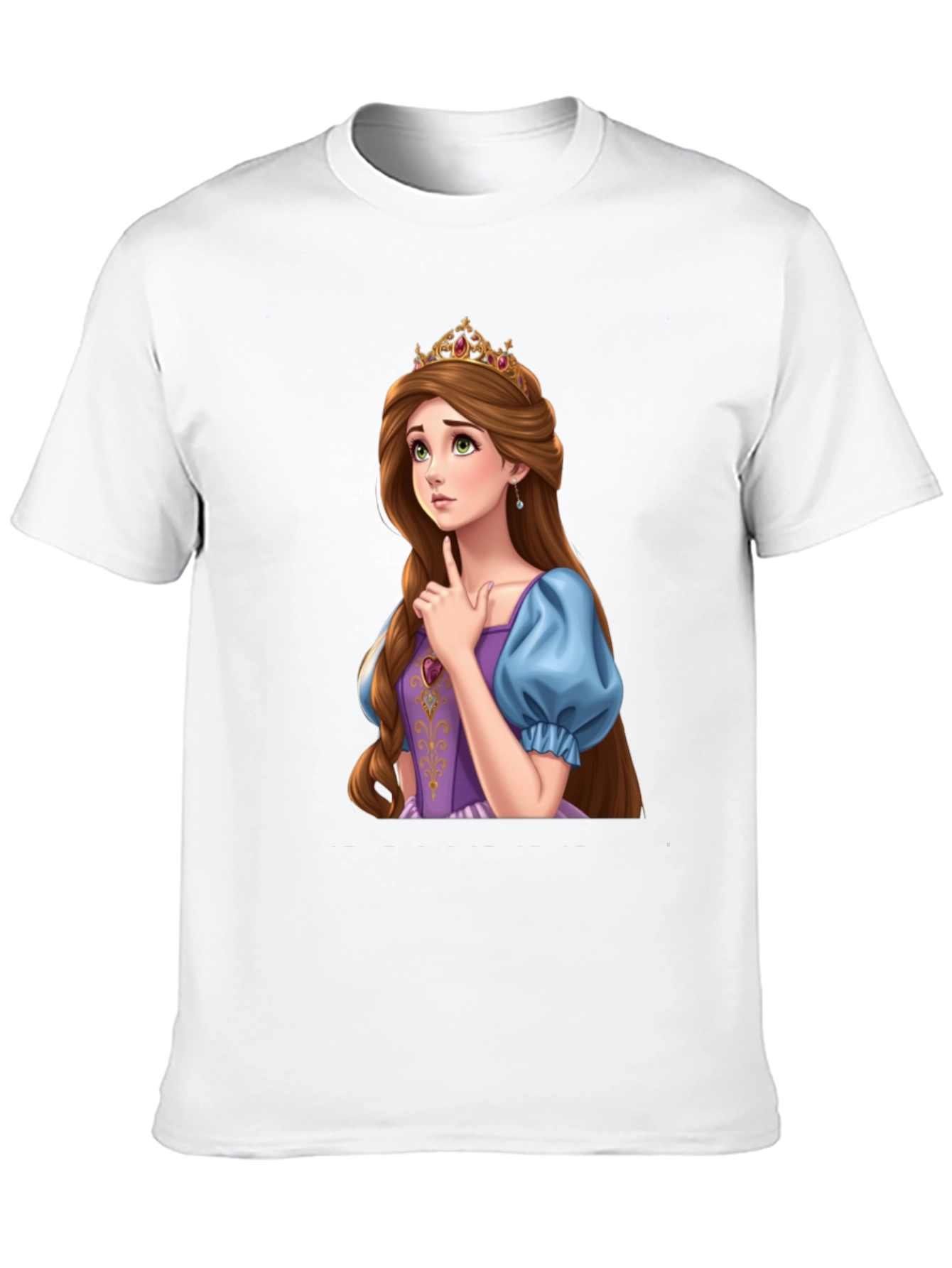 Princess Rapunzel Graphic Black T-Shirt