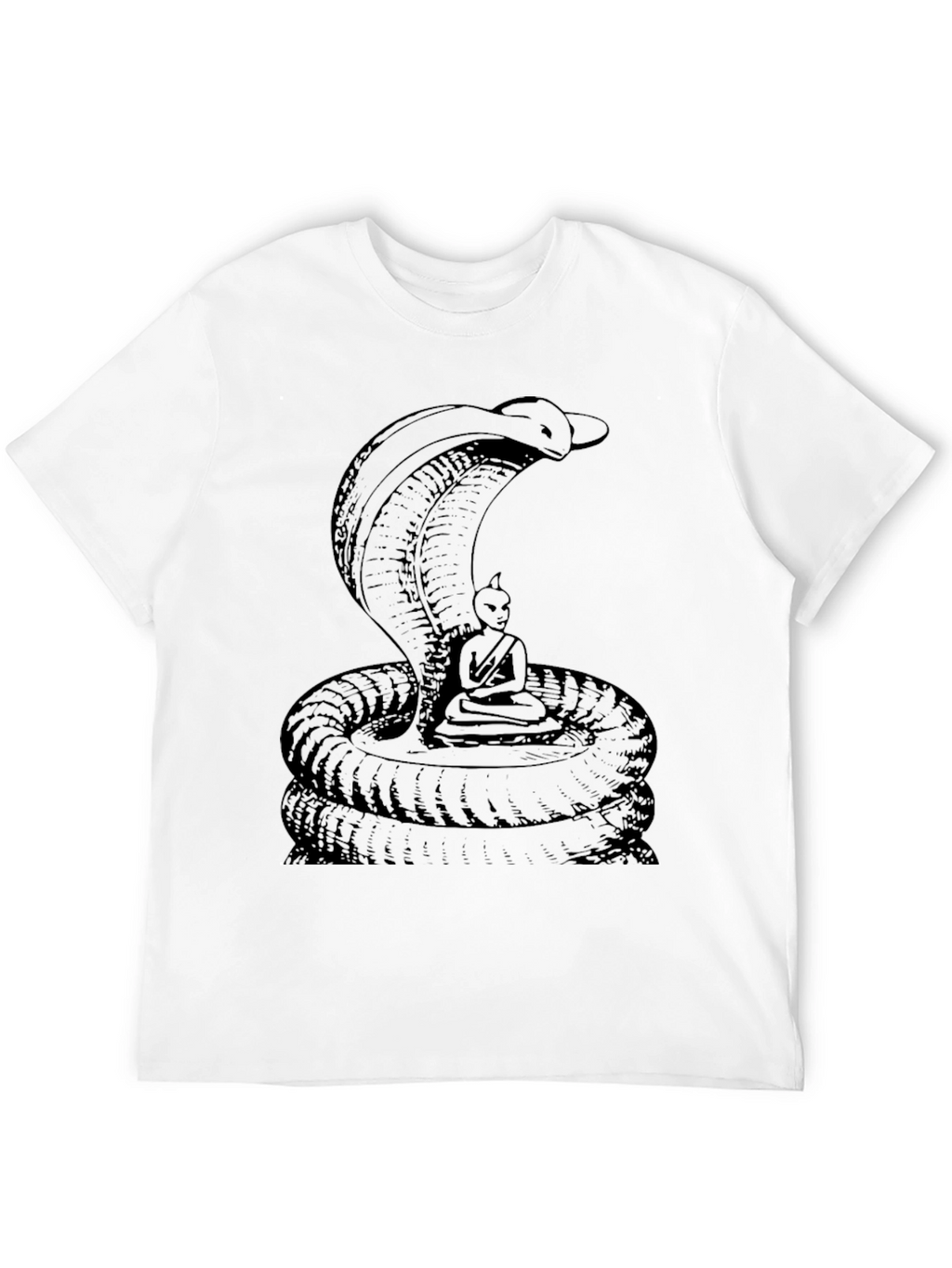 Cobra & Buddha Graphic Tee - Cool Black Shirt