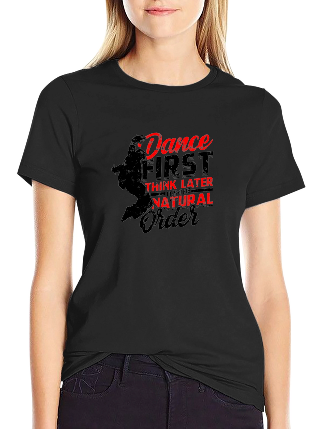 Dance First T-Shirt - Black Graphic Tee