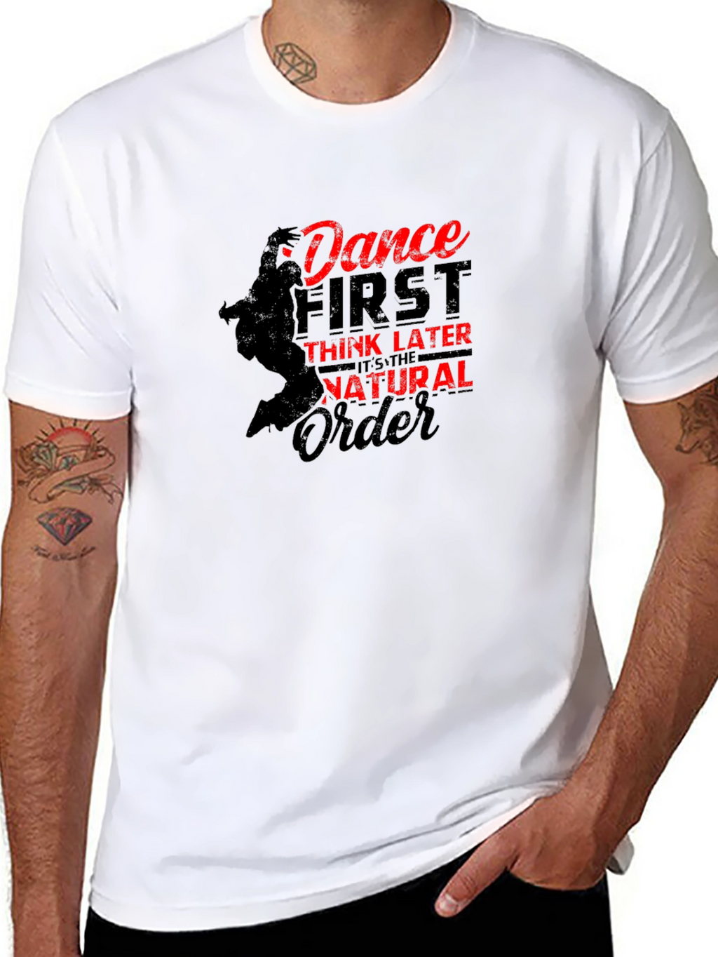 Dance First T-Shirt - Black Graphic Tee