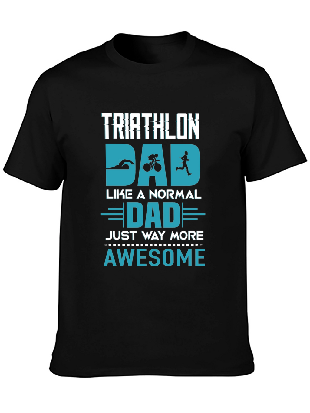 Triathlon Dad Awesome Graphic T-Shirt