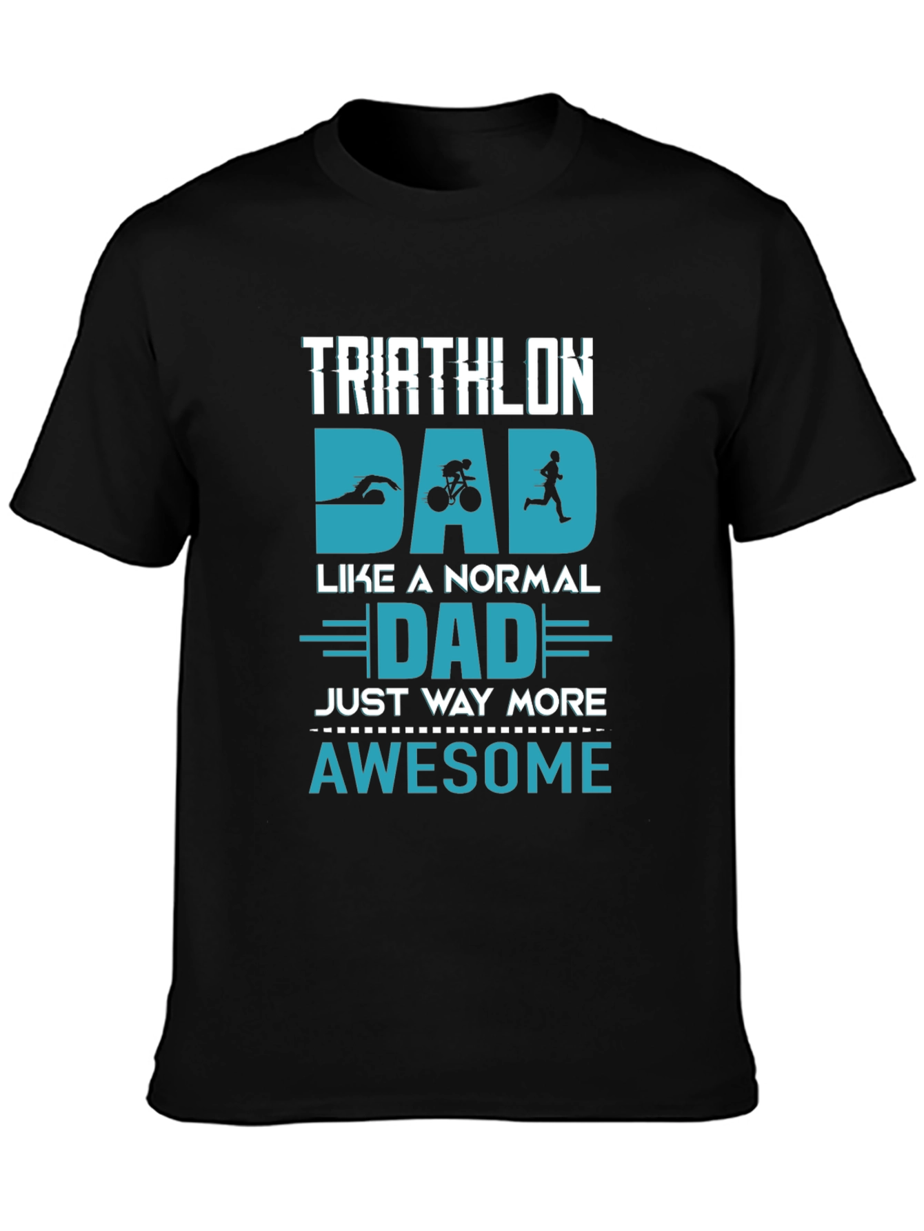 Triathlon Dad Awesome Graphic T-Shirt