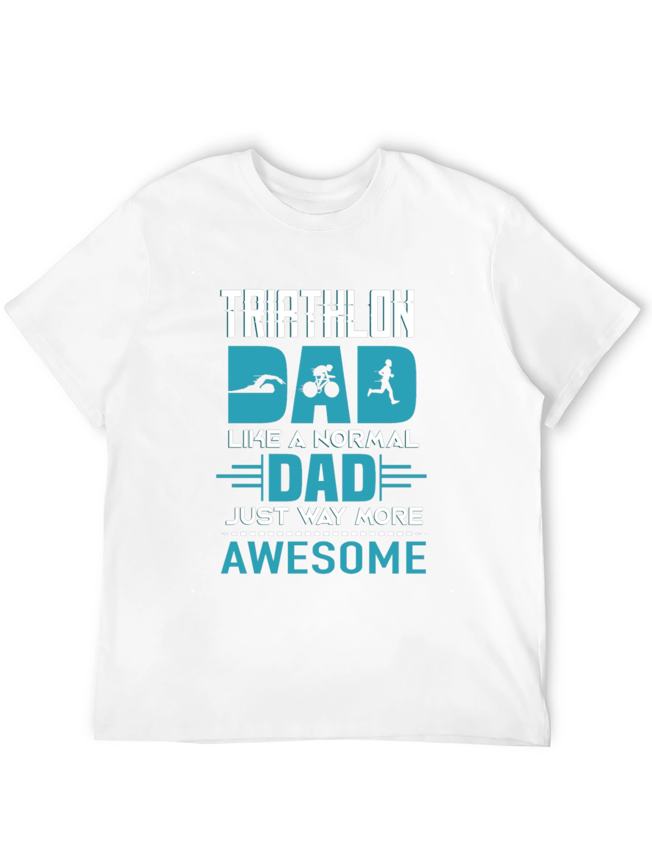 Triathlon Dad Awesome Graphic T-Shirt