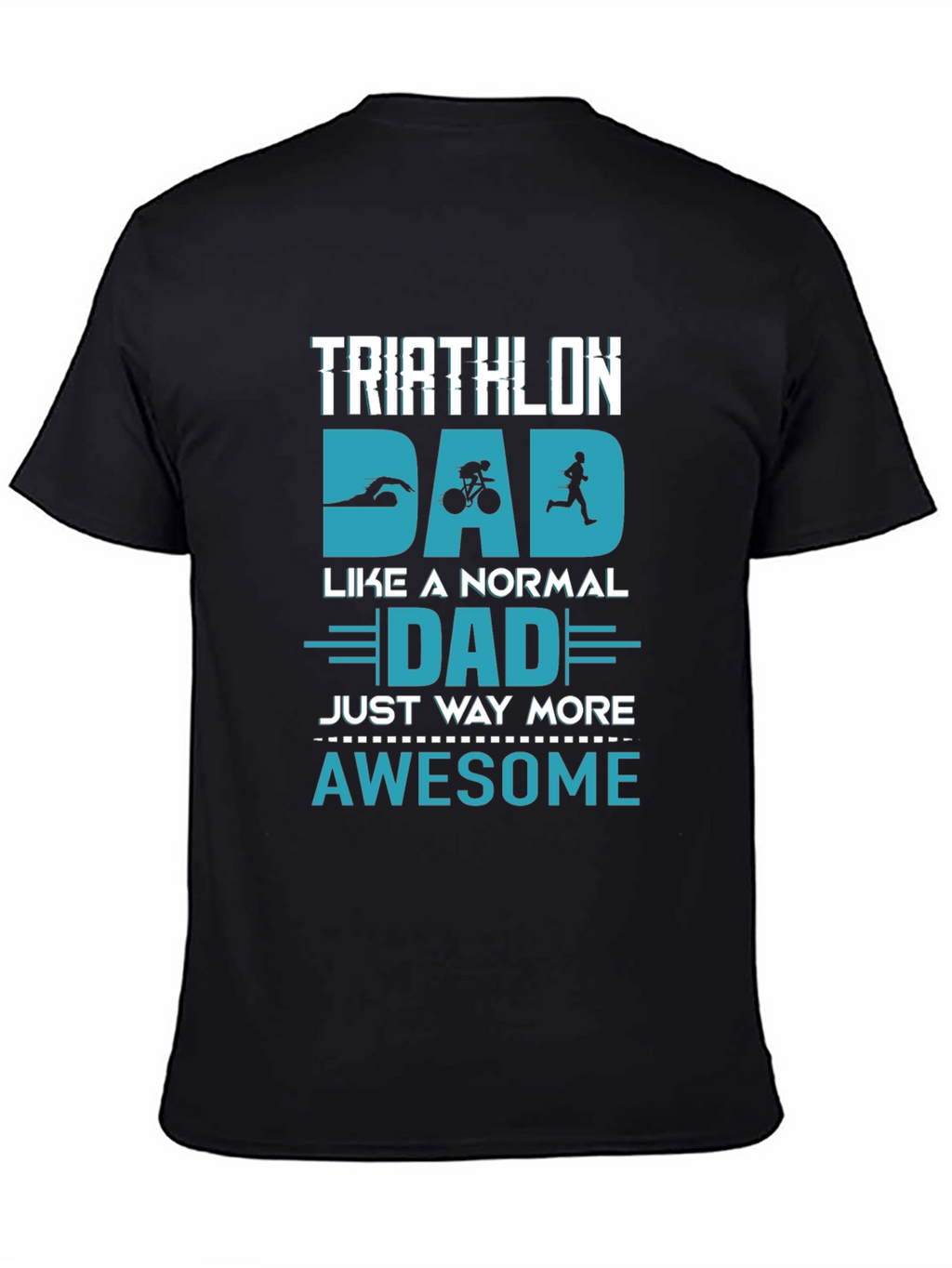 Triathlon Dad Awesome Graphic T-Shirt