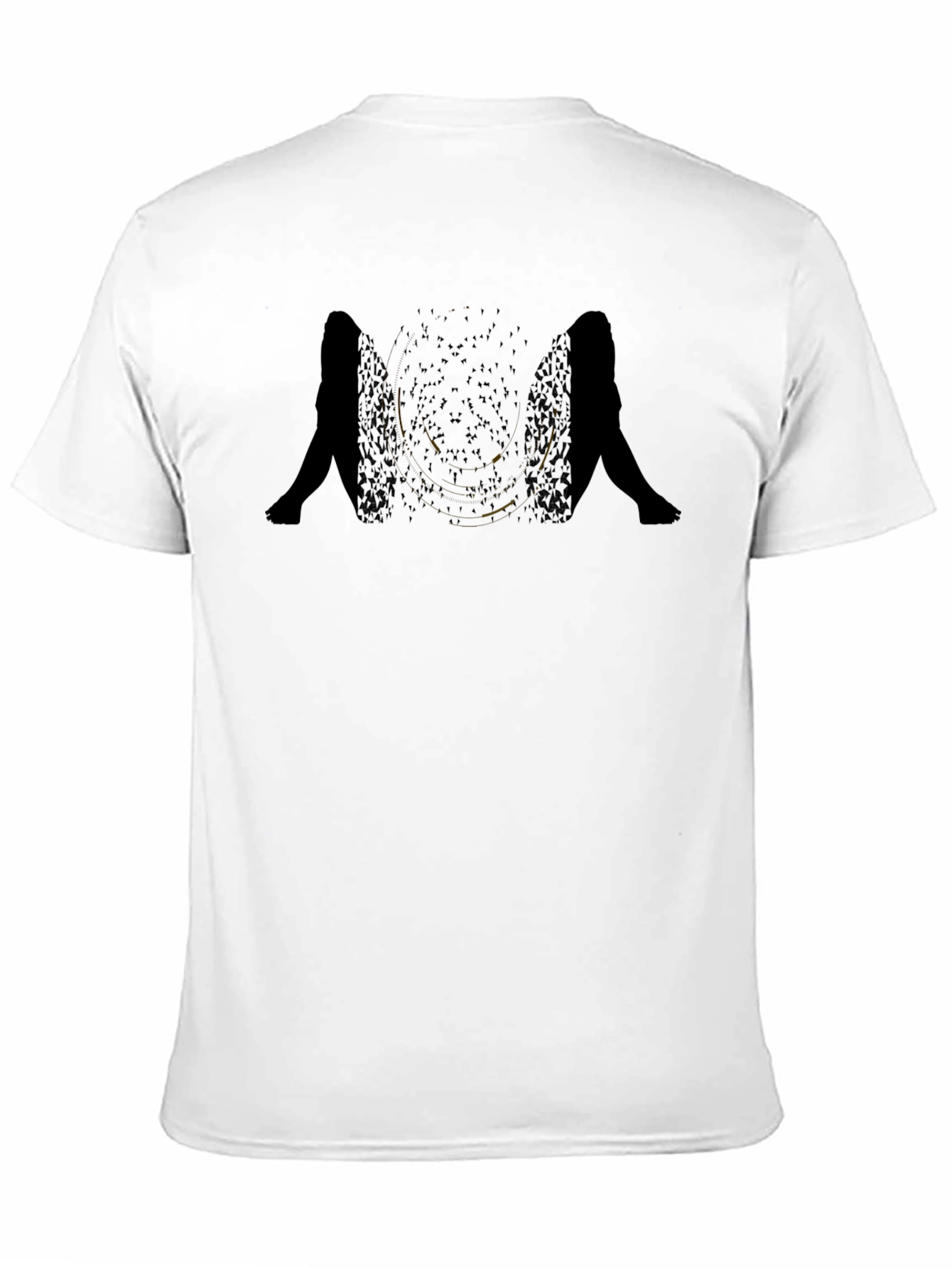 Abstract Silhouette Graphic Black T-Shirt