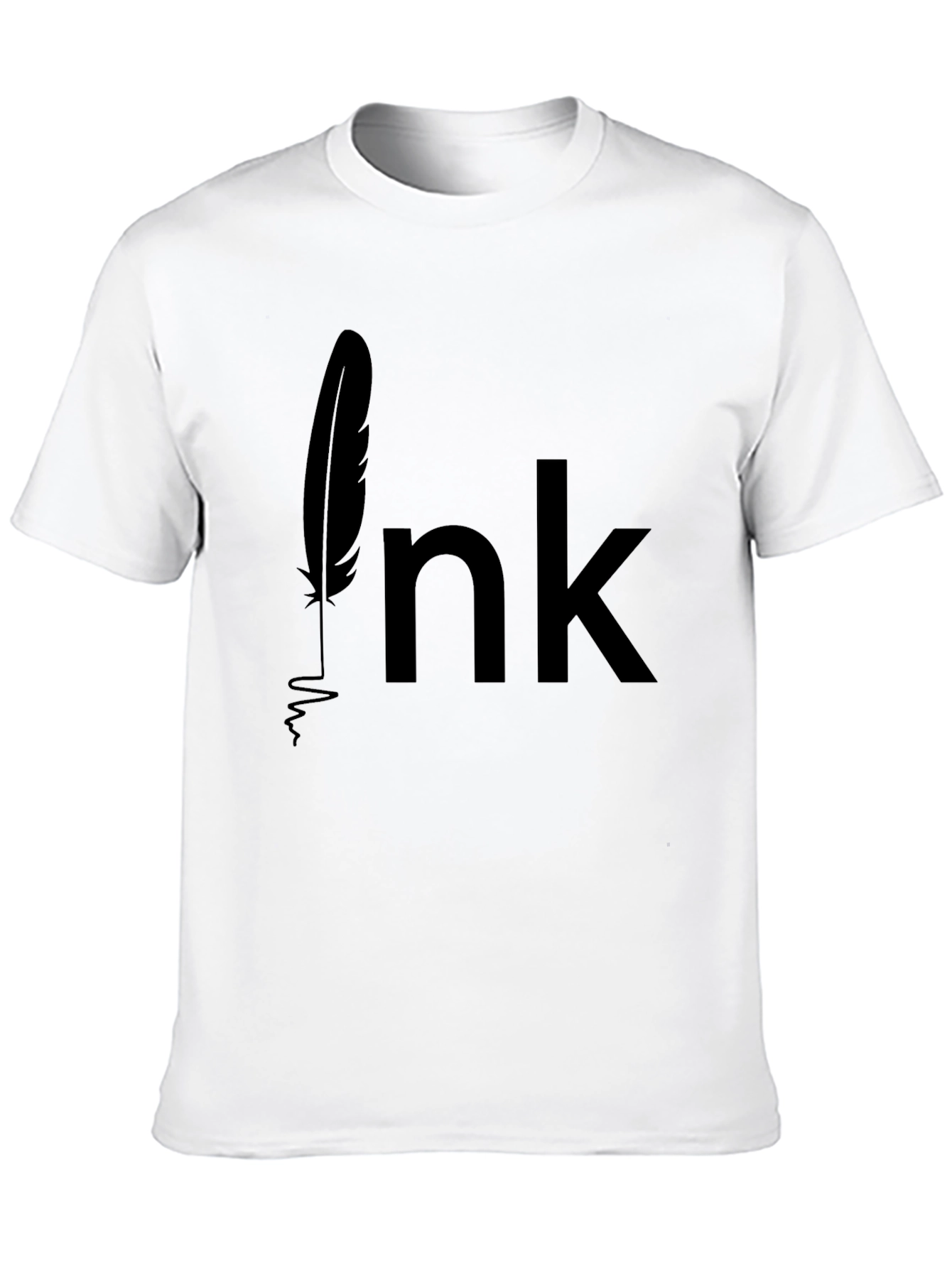 Ink Feather Graphic Tee - Black