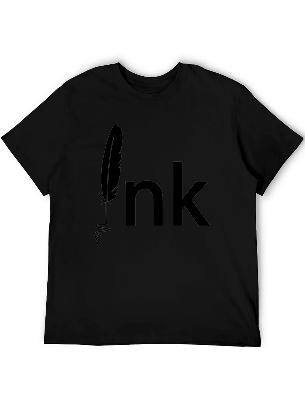 Ink Feather Graphic Tee - Black