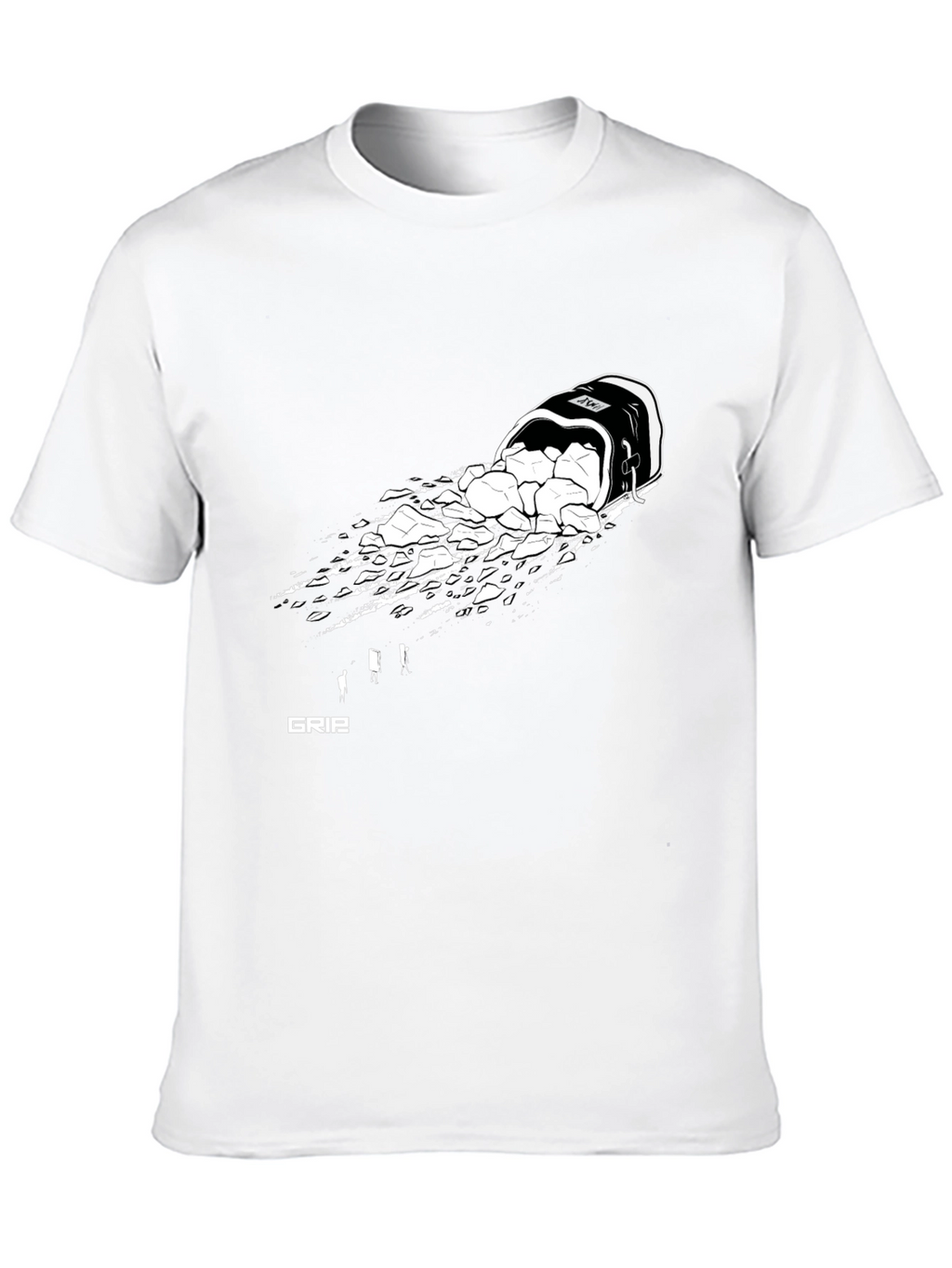 Mens Black Graphic Tee - Rock Bucket Design