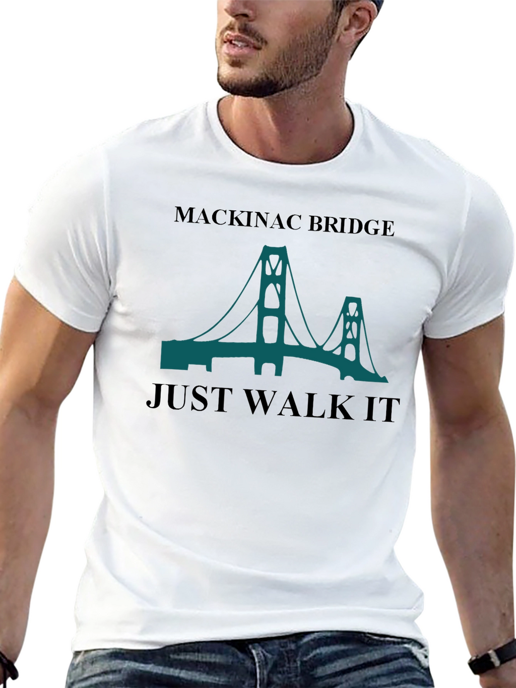 Mackinac Bridge T-Shirt - Just Walk It!