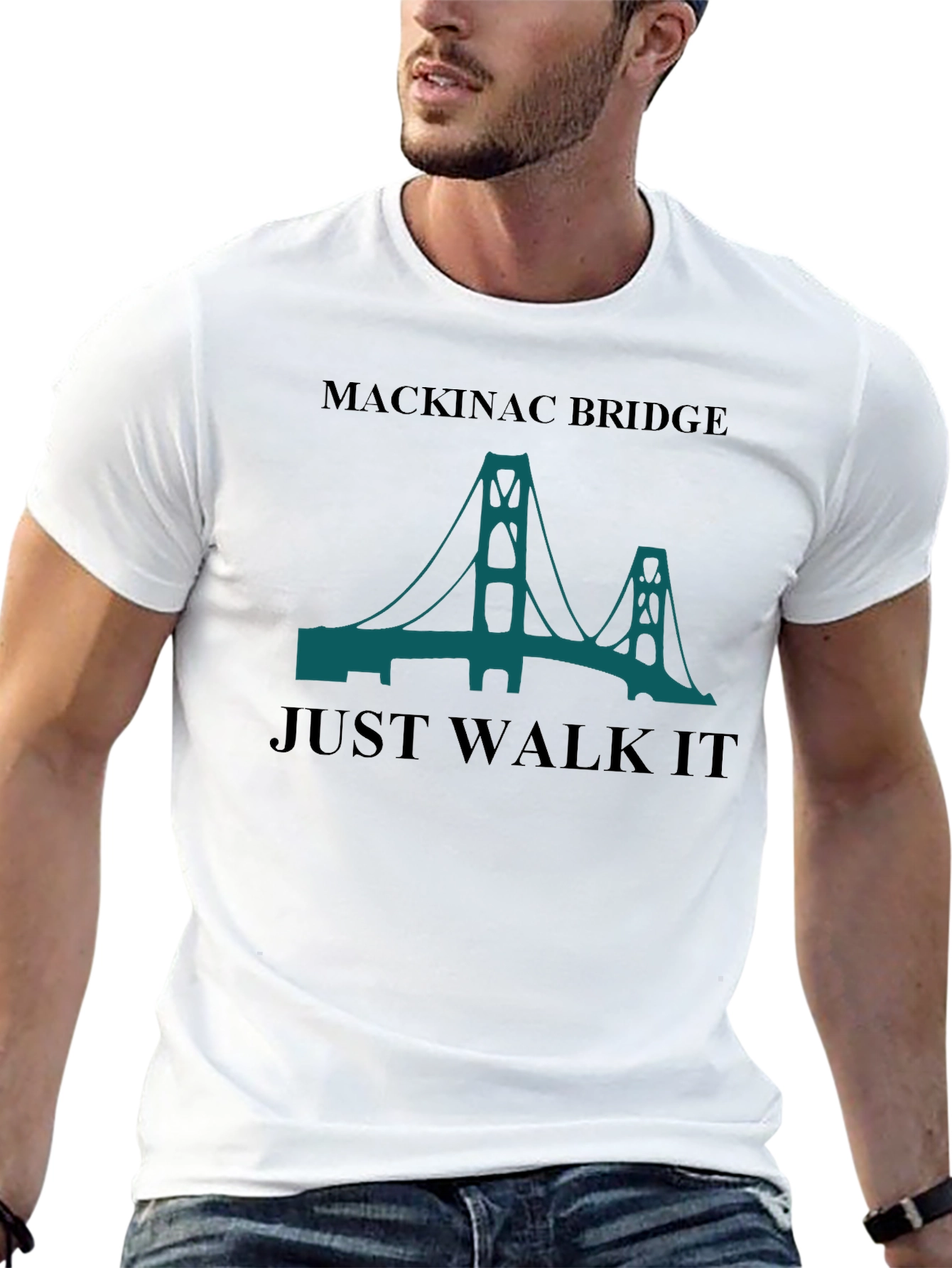 Mackinac Bridge T-Shirt - Just Walk It!