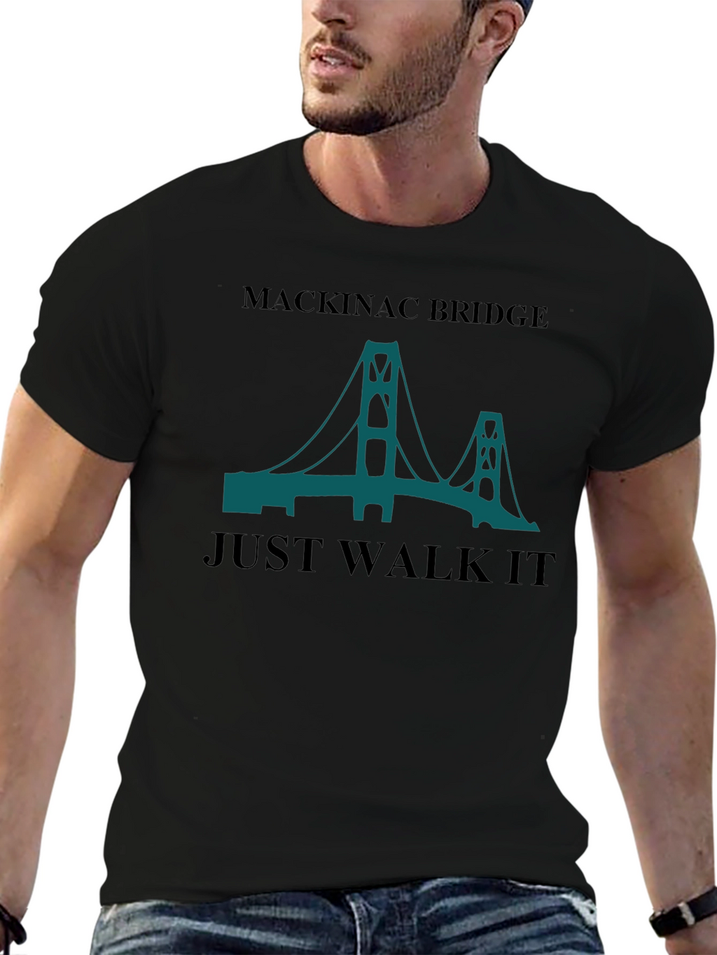 Mackinac Bridge T-Shirt - Just Walk It!