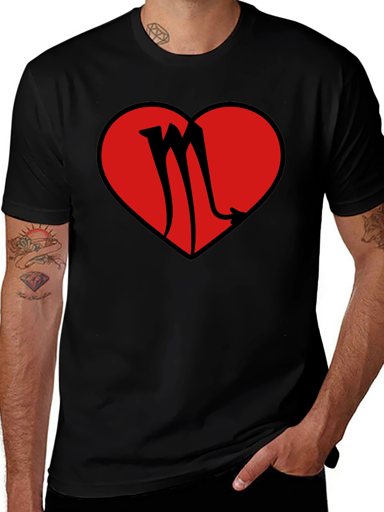 Scorpio Heart Graphic T-Shirt