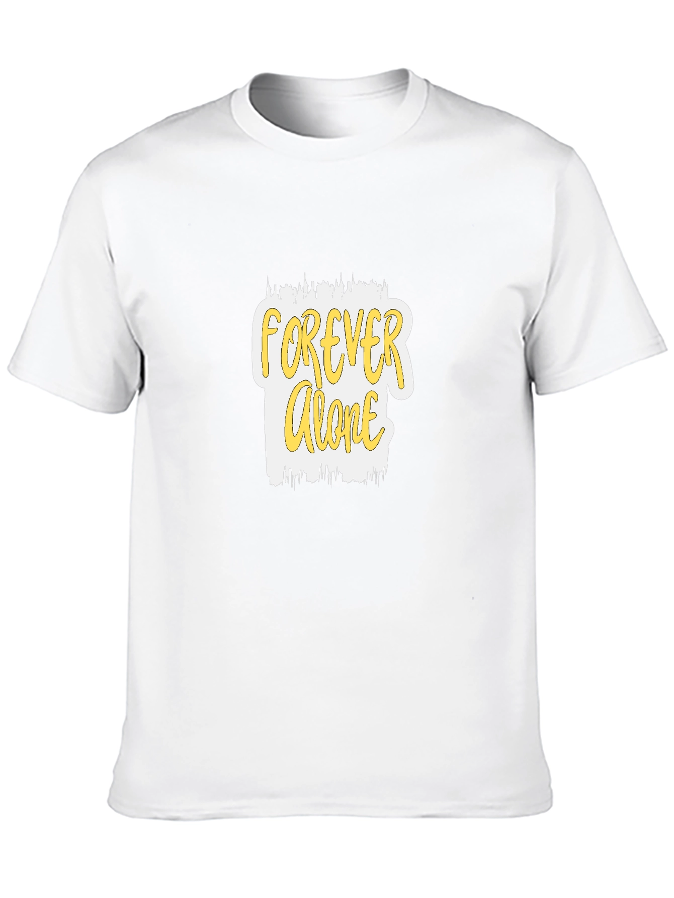 Forever Alone Graphic Black T-Shirt