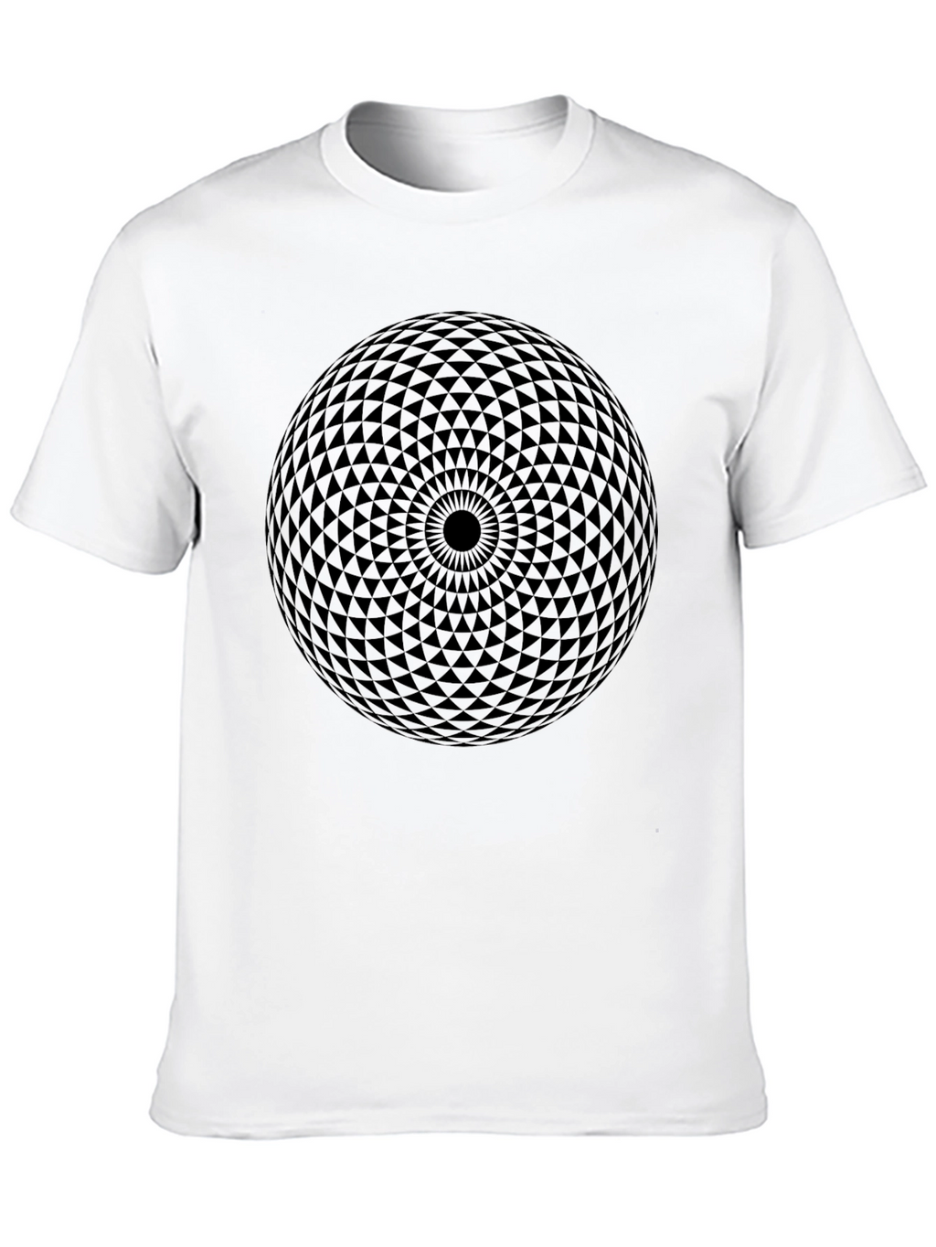 Geometric Orb Graphic Tee - Modern Black T-Shirt