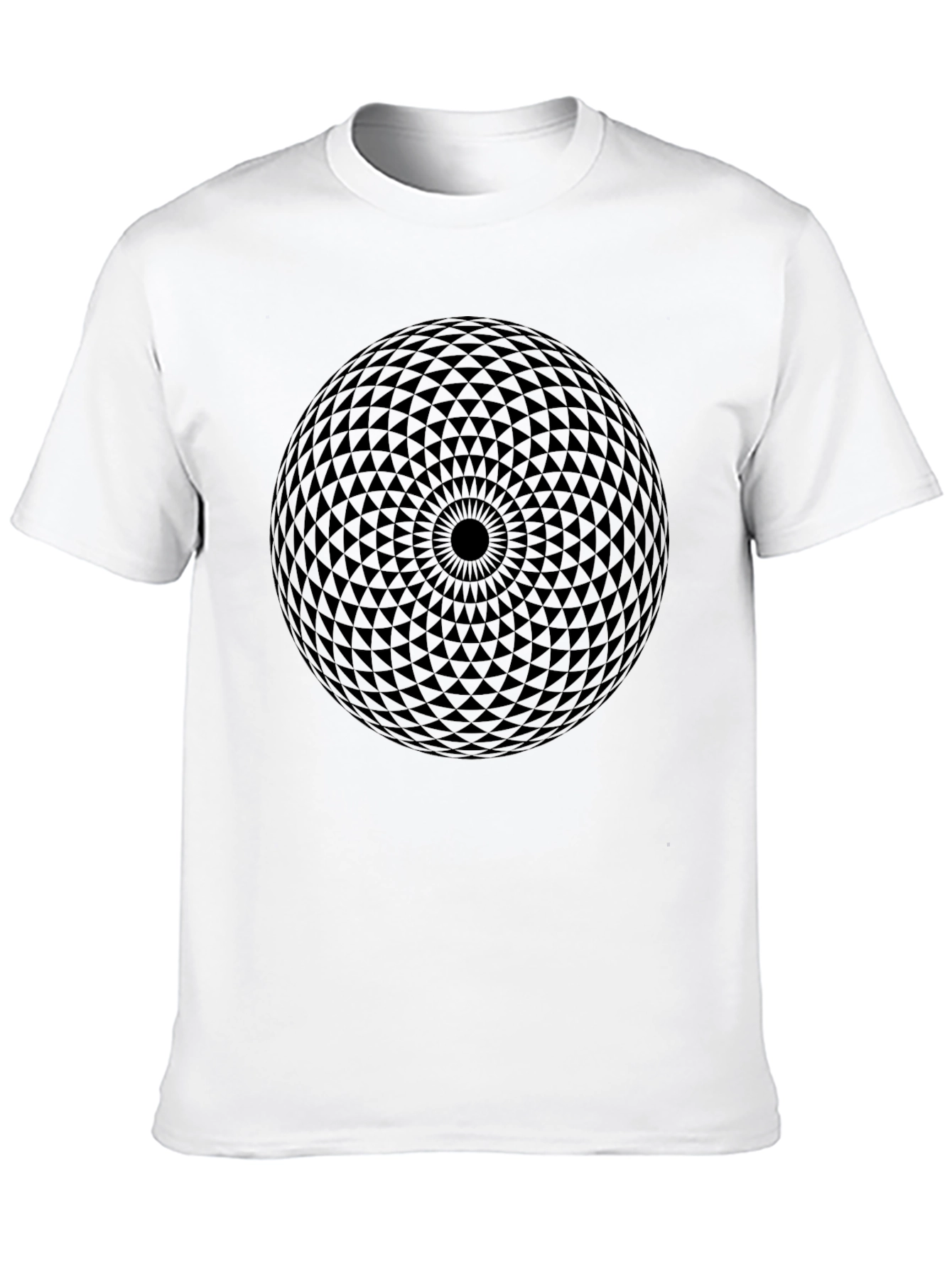 Geometric Orb Graphic Tee - Modern Black T-Shirt