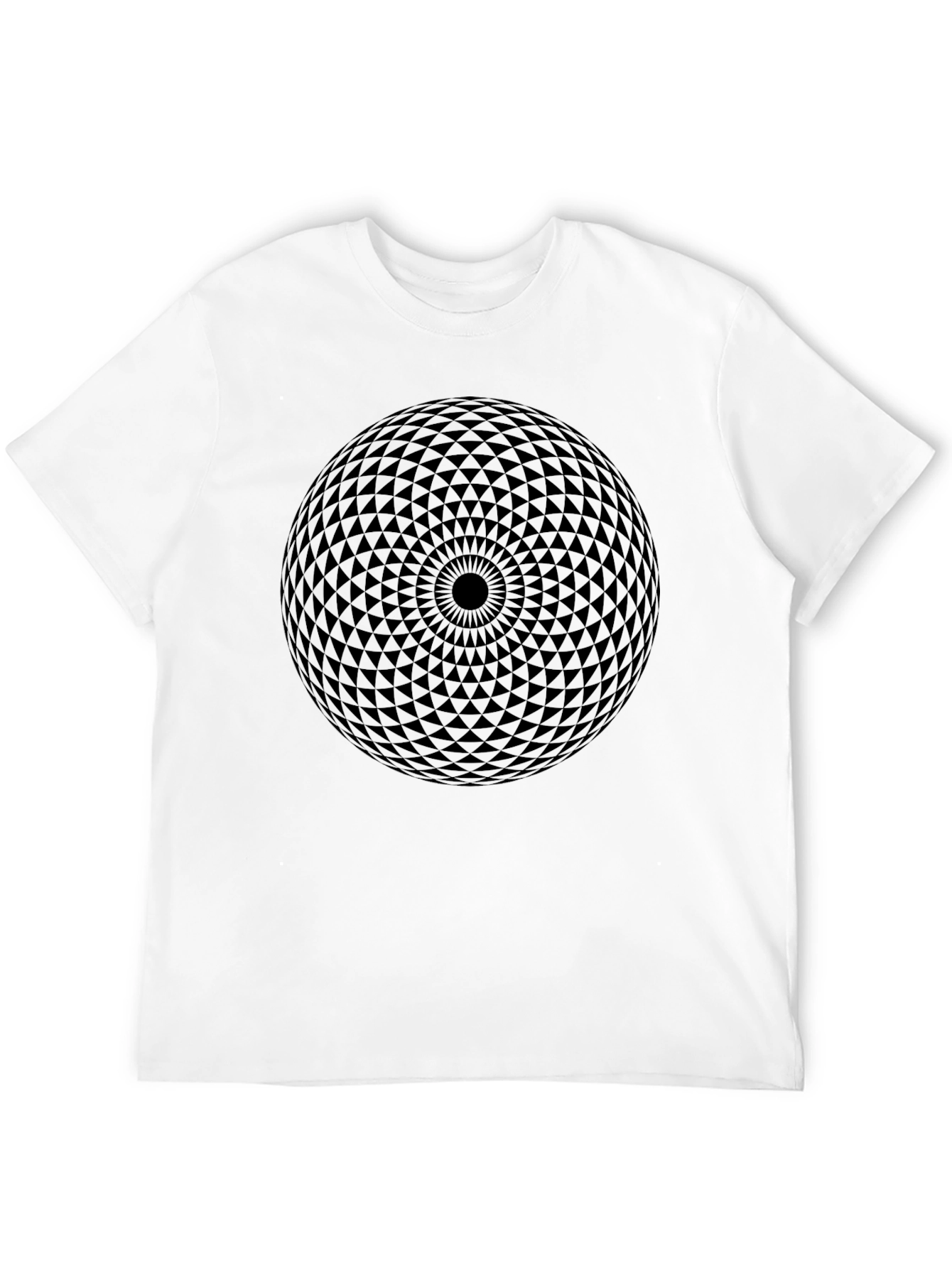 Geometric Orb Graphic Tee - Modern Black T-Shirt