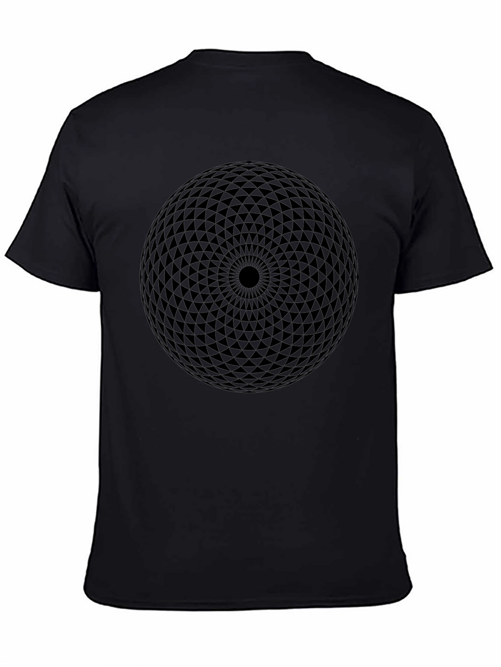Geometric Orb Graphic Tee - Modern Black T-Shirt