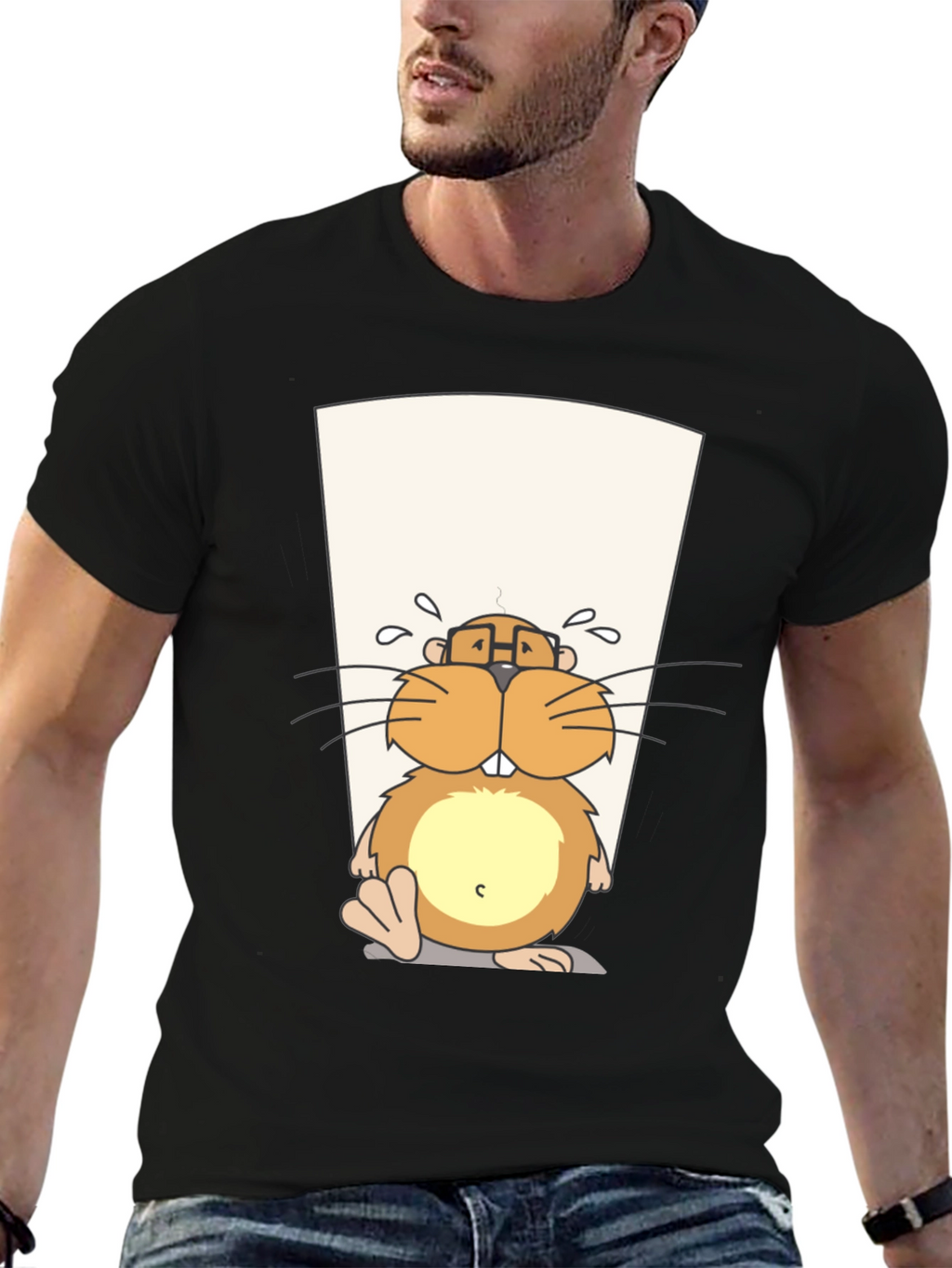 Funny Beaver T-Shirt - Cartoon Graphic Tee