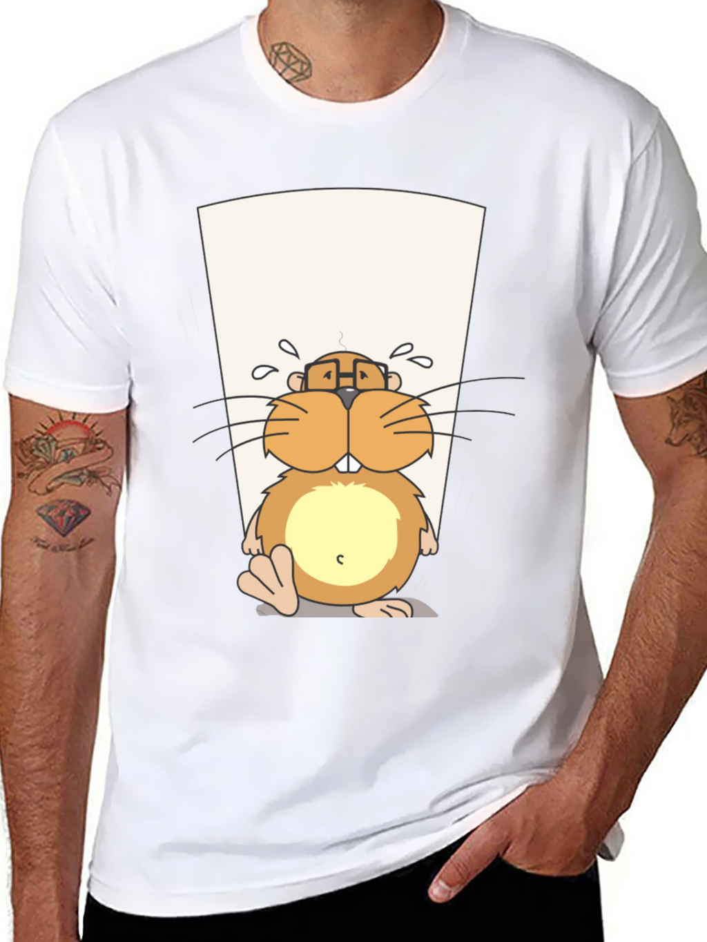 Funny Beaver T-Shirt - Cartoon Graphic Tee