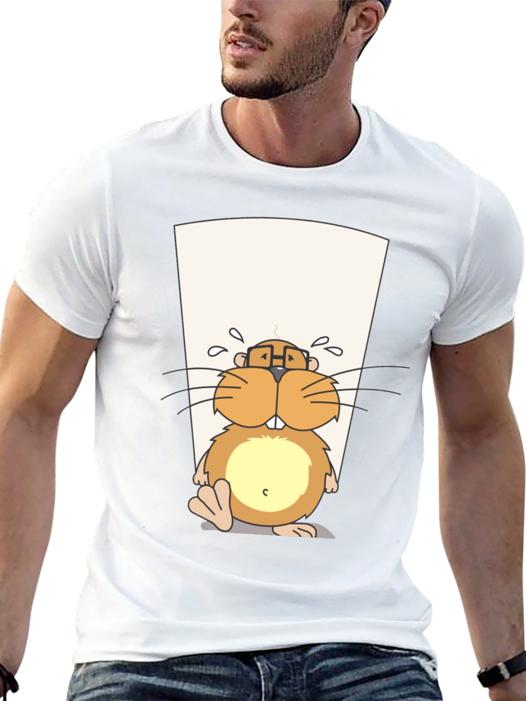 Funny Beaver T-Shirt - Cartoon Graphic Tee