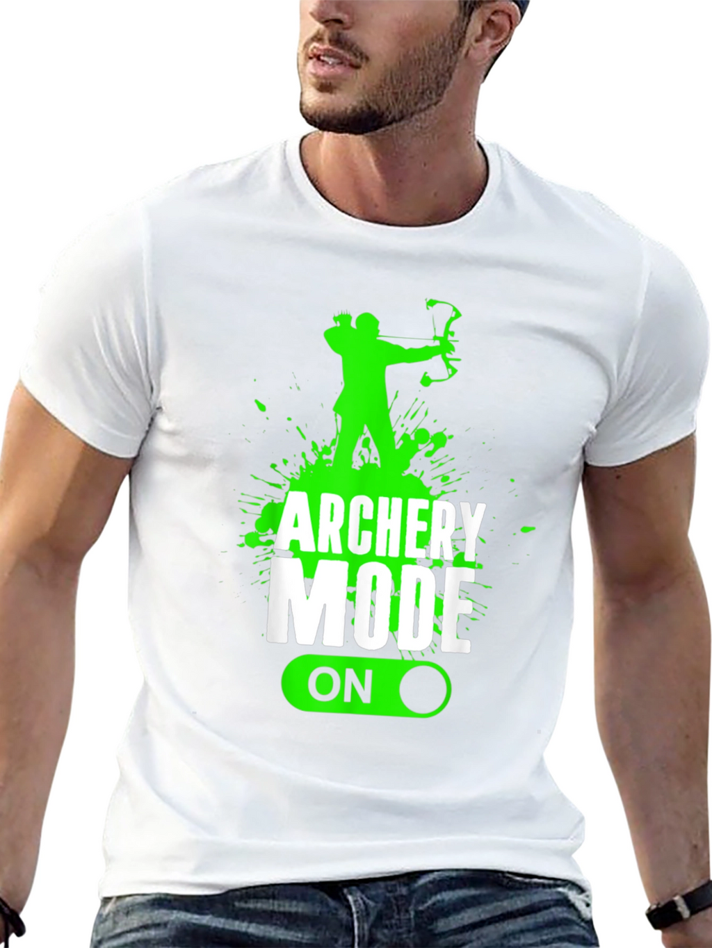 Archery Mode On Black Graphic Tee