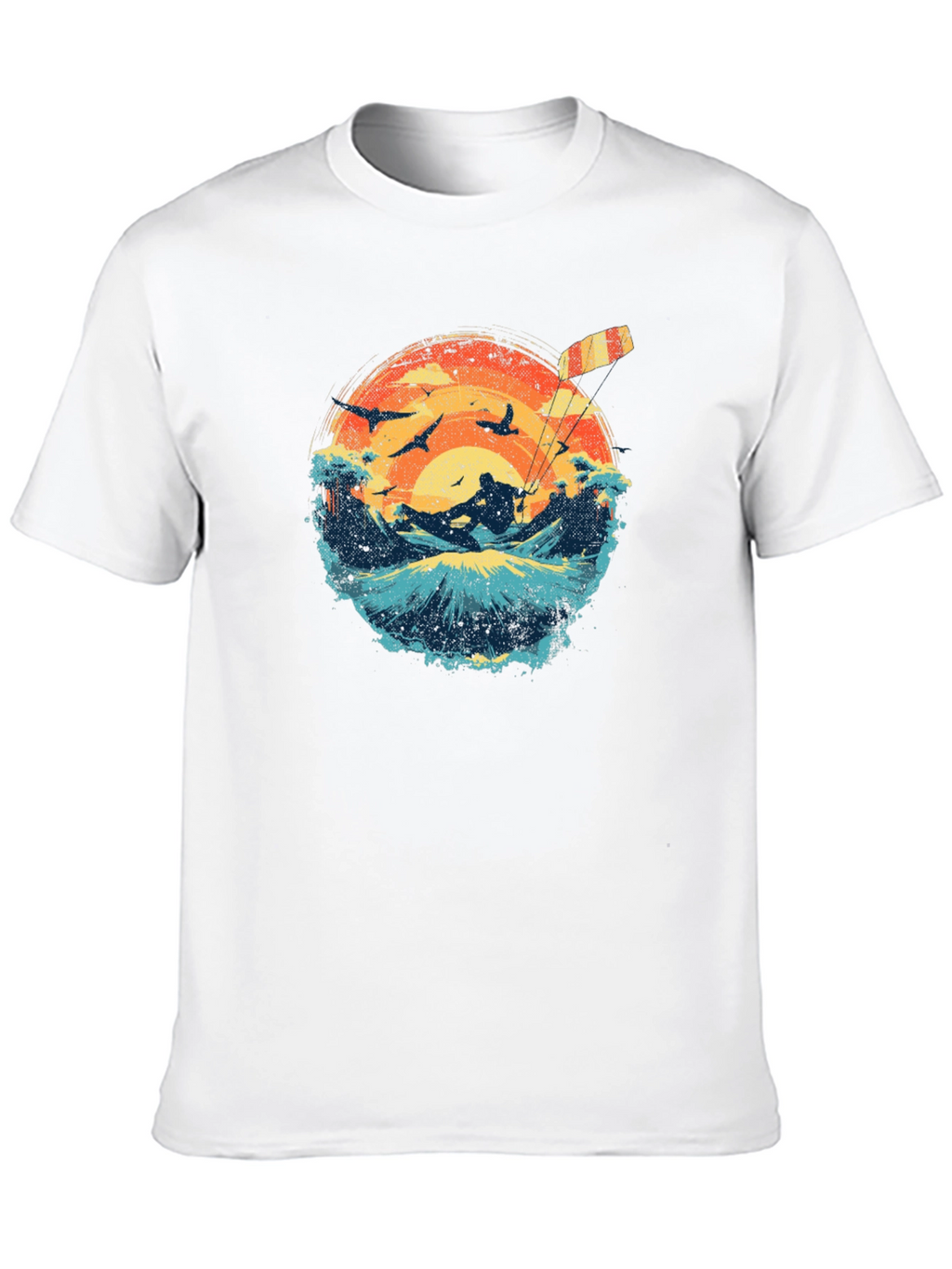 Kitesurfing Sunset Graphic Tee - Black