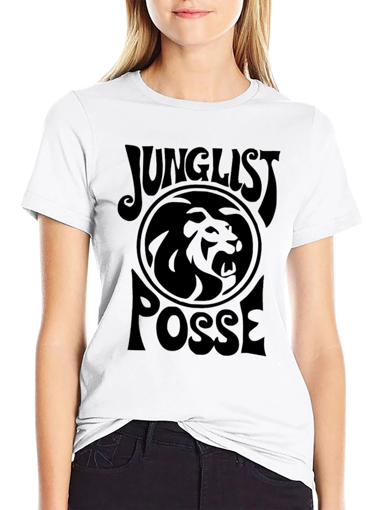 Junglist Posse Lion Graphic Tee - Black