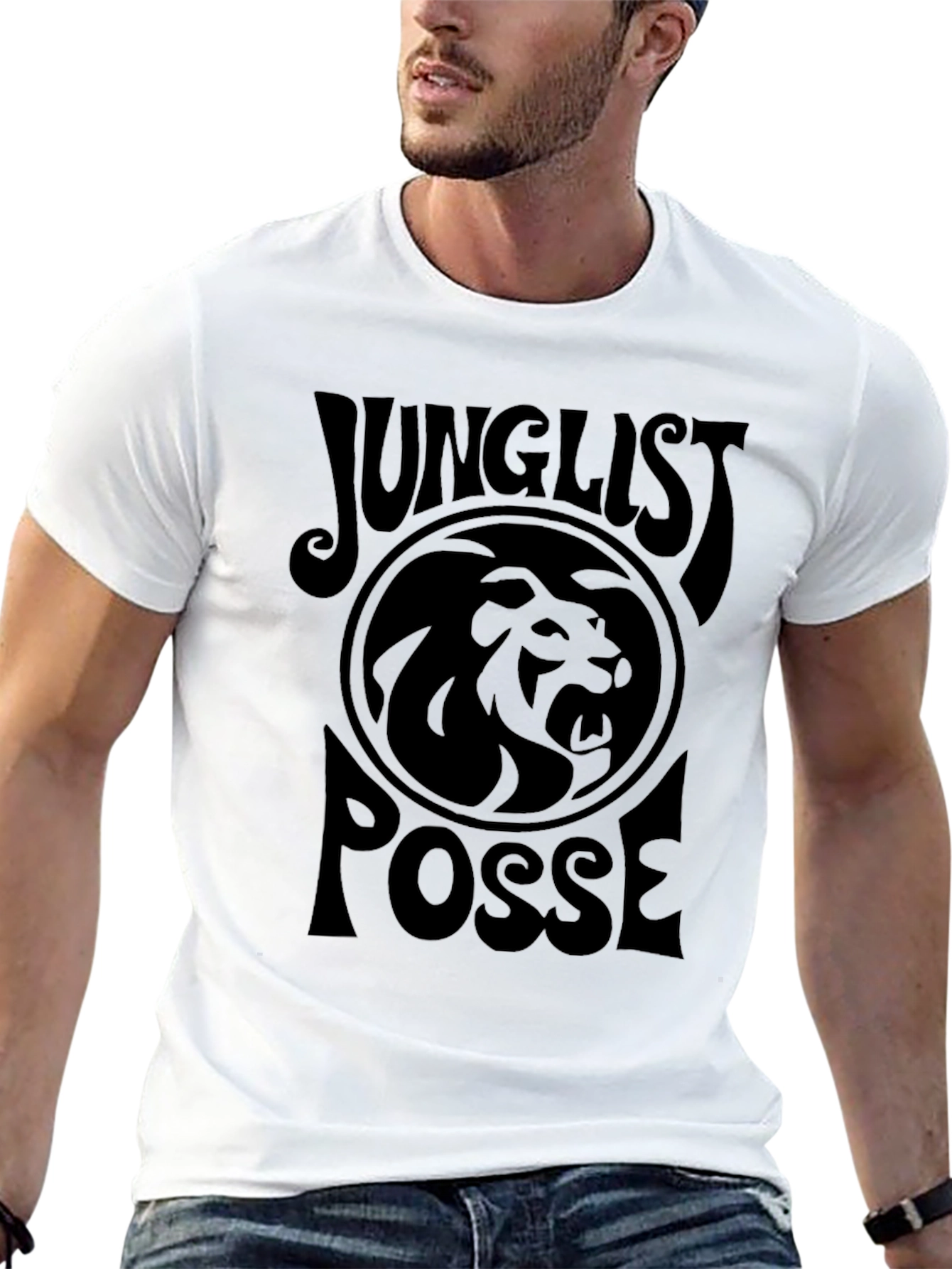 Junglist Posse Lion Graphic Tee - Black
