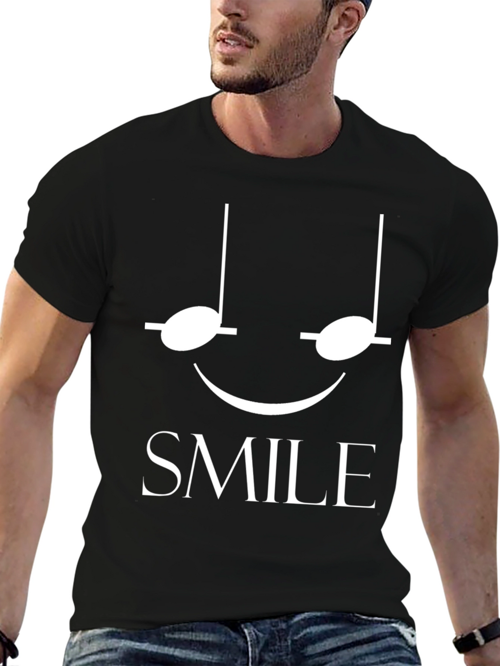 Smile T-Shirt - Musical Note Face Design