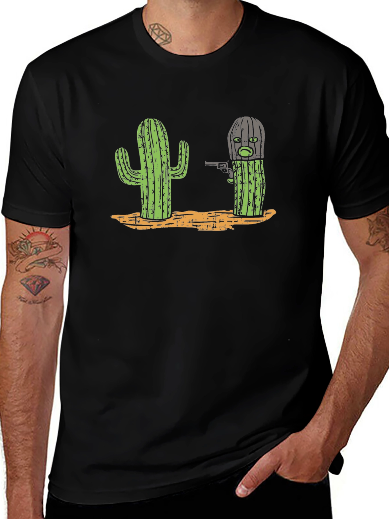 Cactus Bandit Graphic Tee - Western Humor T-Shirt