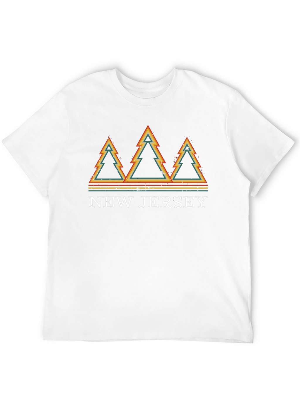 Retro New Jersey Trees Graphic T-Shirt
