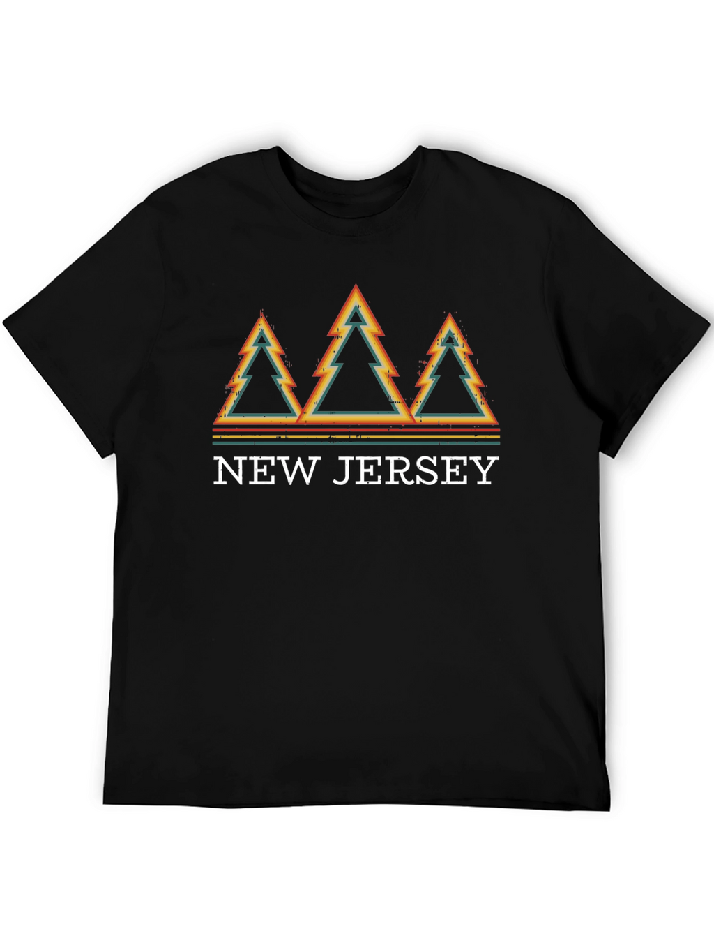 Retro New Jersey Trees Graphic T-Shirt