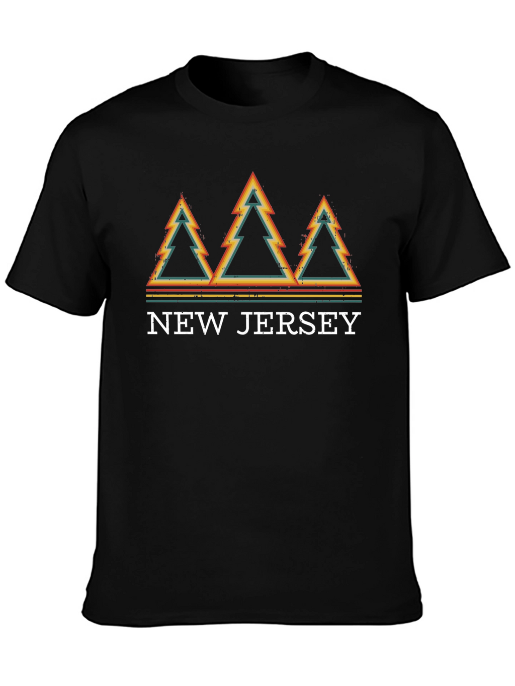 Retro New Jersey Trees Graphic T-Shirt